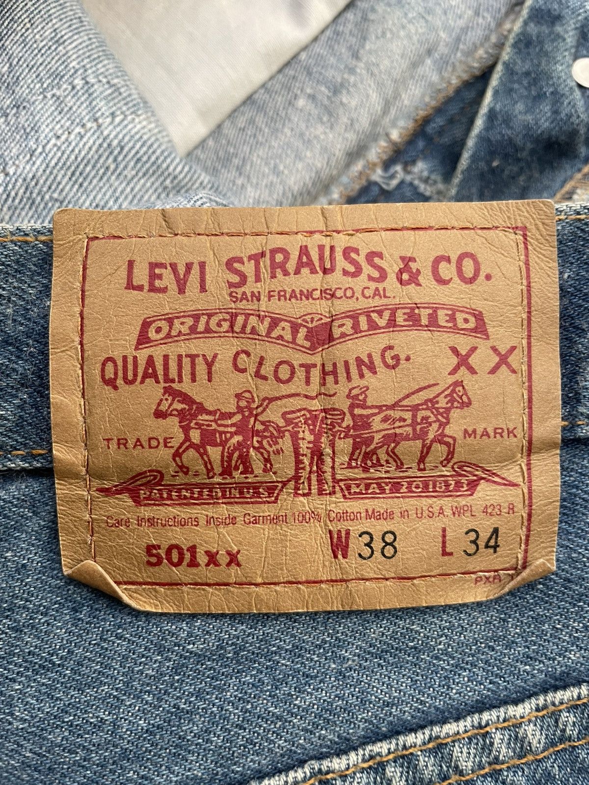 Levi's Vintage Levi’s 501XX 1992 Usa Aging Wash Denim Size US 36 / EU 52 - 10 Thumbnail