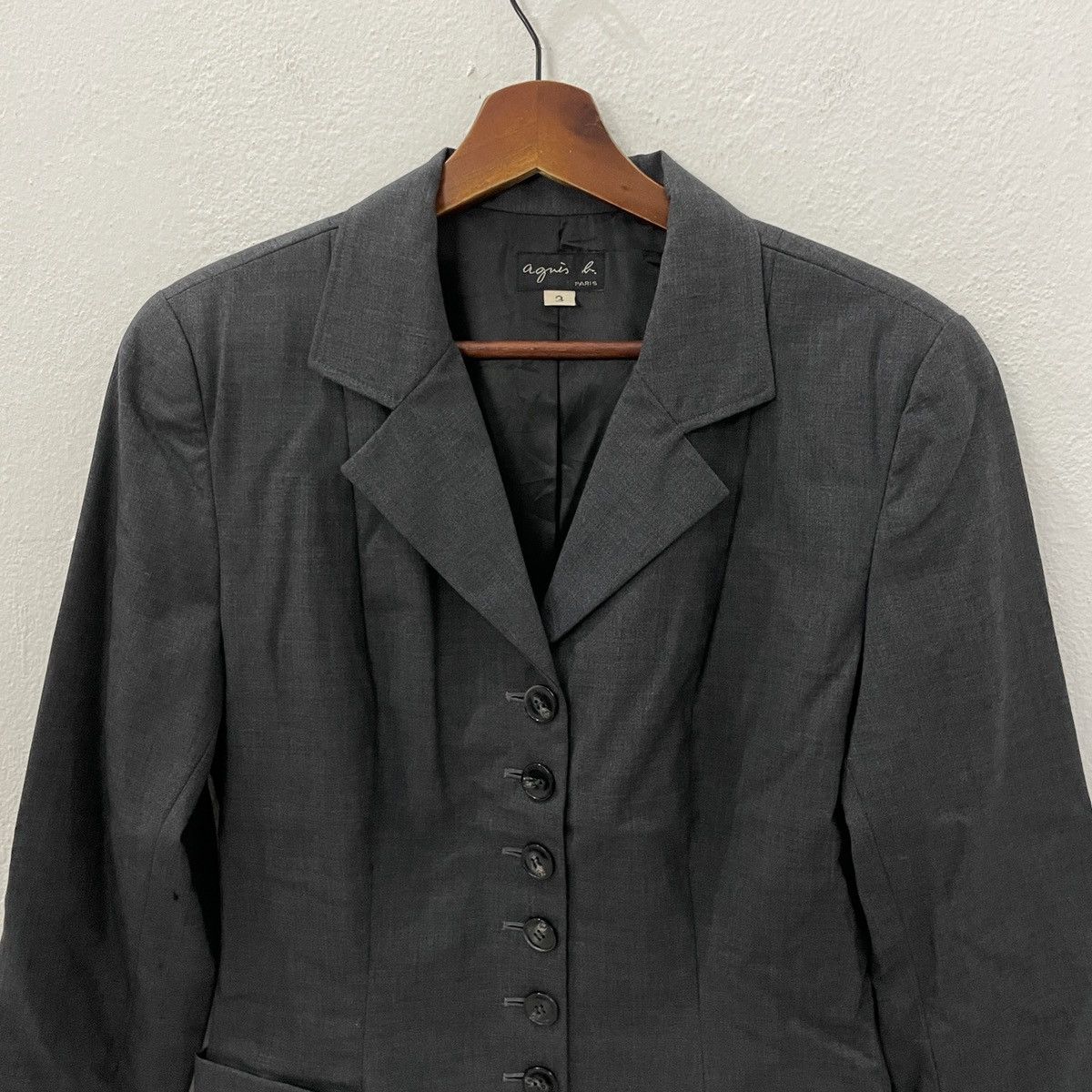 agnes b. Vintage Agnes B Rare Button Coat Jacket Size M / US 6-8 / IT 42-44 - 4 Thumbnail