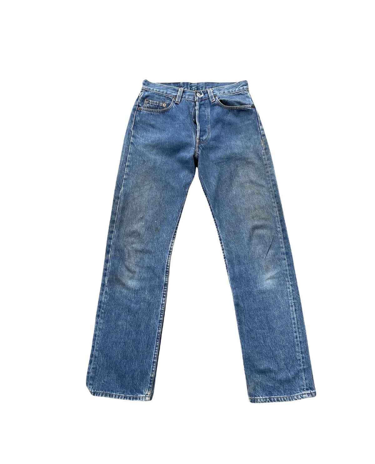 Levi's × Vintage Vintage Levi’s 501 e 1988 Usa Stone Wash Aging Denim Size US 28 / EU 44 - 1 Thumbnail