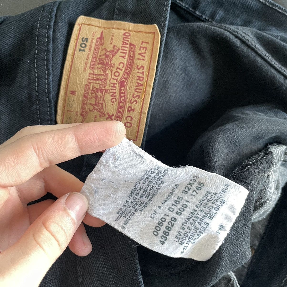 Levi's Vintage Levi’s 501 Black Denim Jeans Size US 30 / EU 46 - 13 Thumbnail