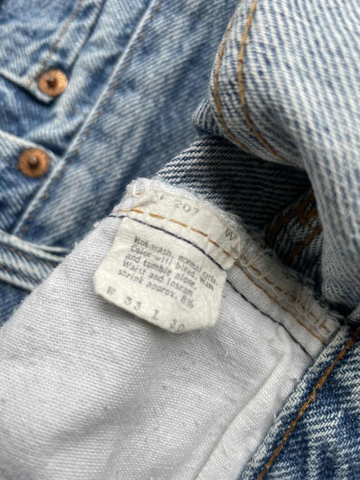 Levi's Levi’s 501 e 1980 Usa Aging Stone Wash Size US 31 - 18 Thumbnail