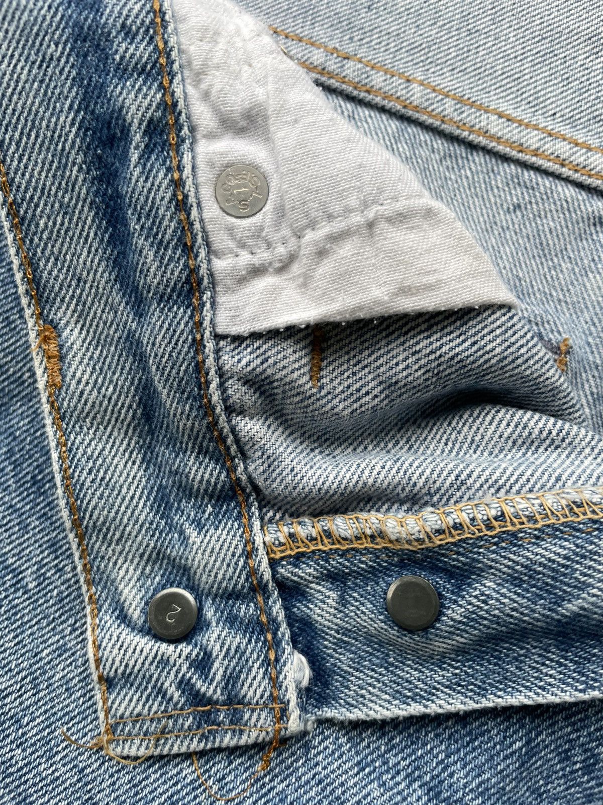 Levi's Levi’s 501 e 1980 Usa Aging Stone Wash Size US 31 - 21 Thumbnail