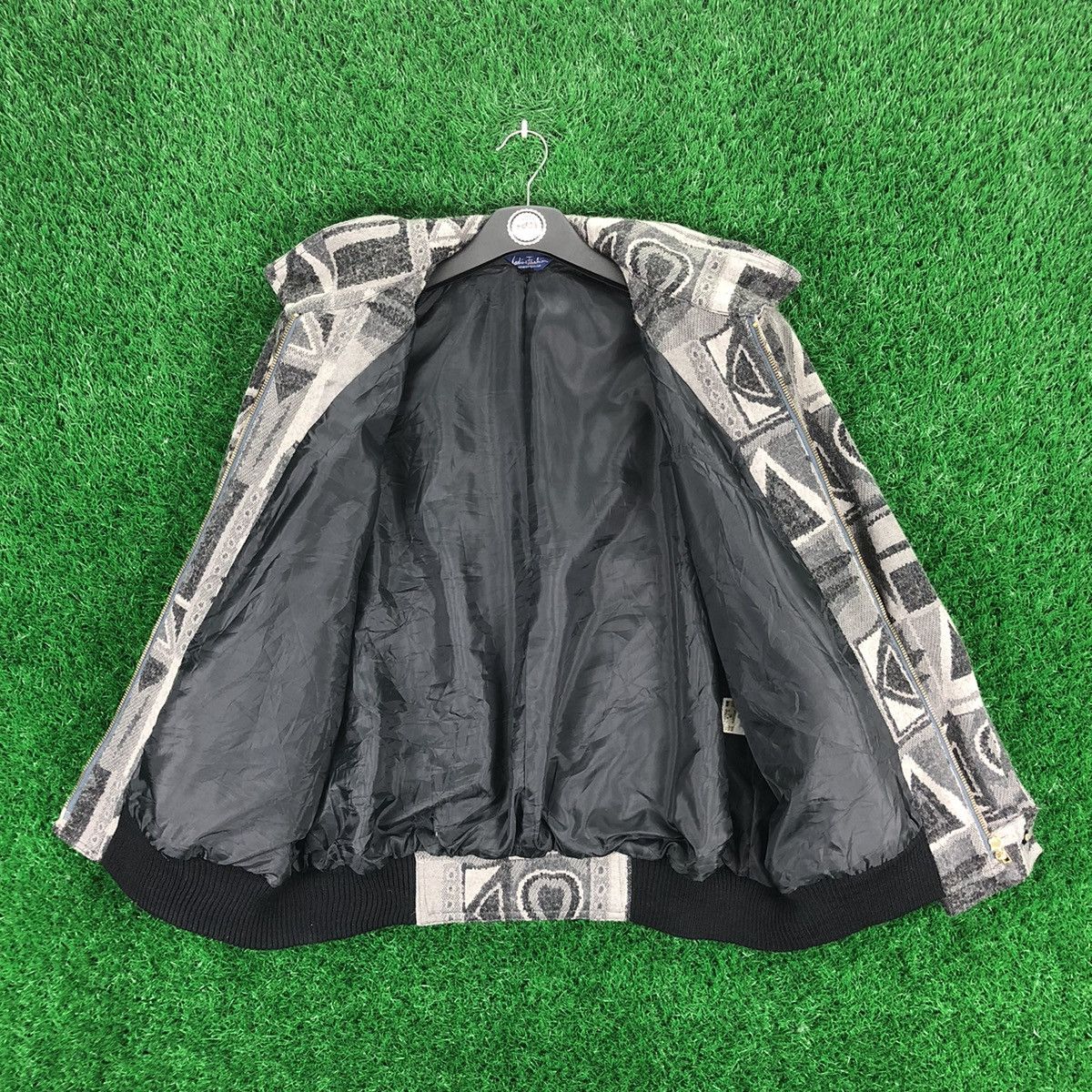 Designer × Japanese Brand × Vintage Vintage 90's Wool Bomber Style Zipper Jacket Size L / US 10 / IT 46 - 7 Thumbnail