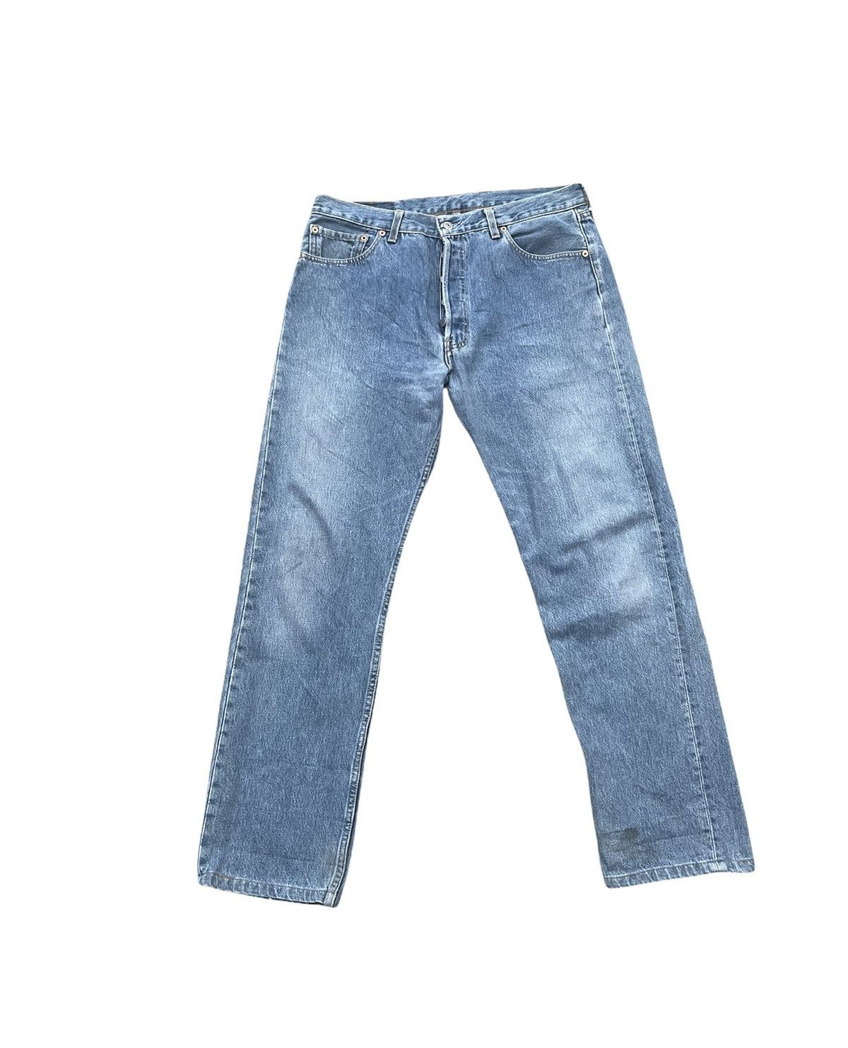 Levi's Vintage levis 501 1997 USA Aging Faded Wash Denim Size US 34 / EU 50 - 1 Thumbnail