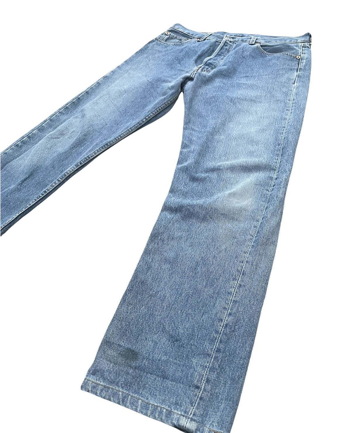 Levi's Vintage levis 501 1997 USA Aging Faded Wash Denim Size US 34 / EU 50 - 2 Thumbnail