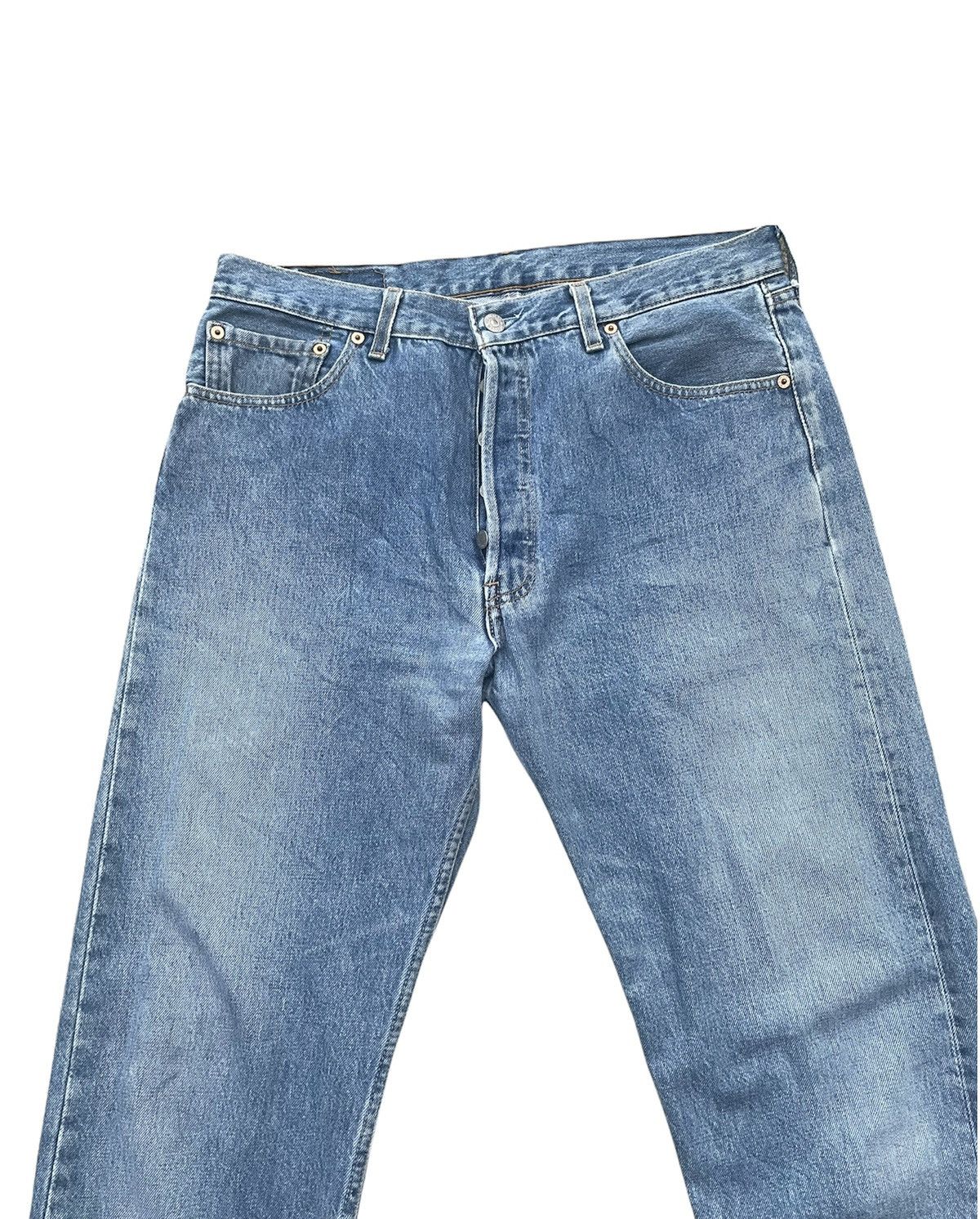 Levi's Vintage levis 501 1997 USA Aging Faded Wash Denim Size US 34 / EU 50 - 4 Thumbnail