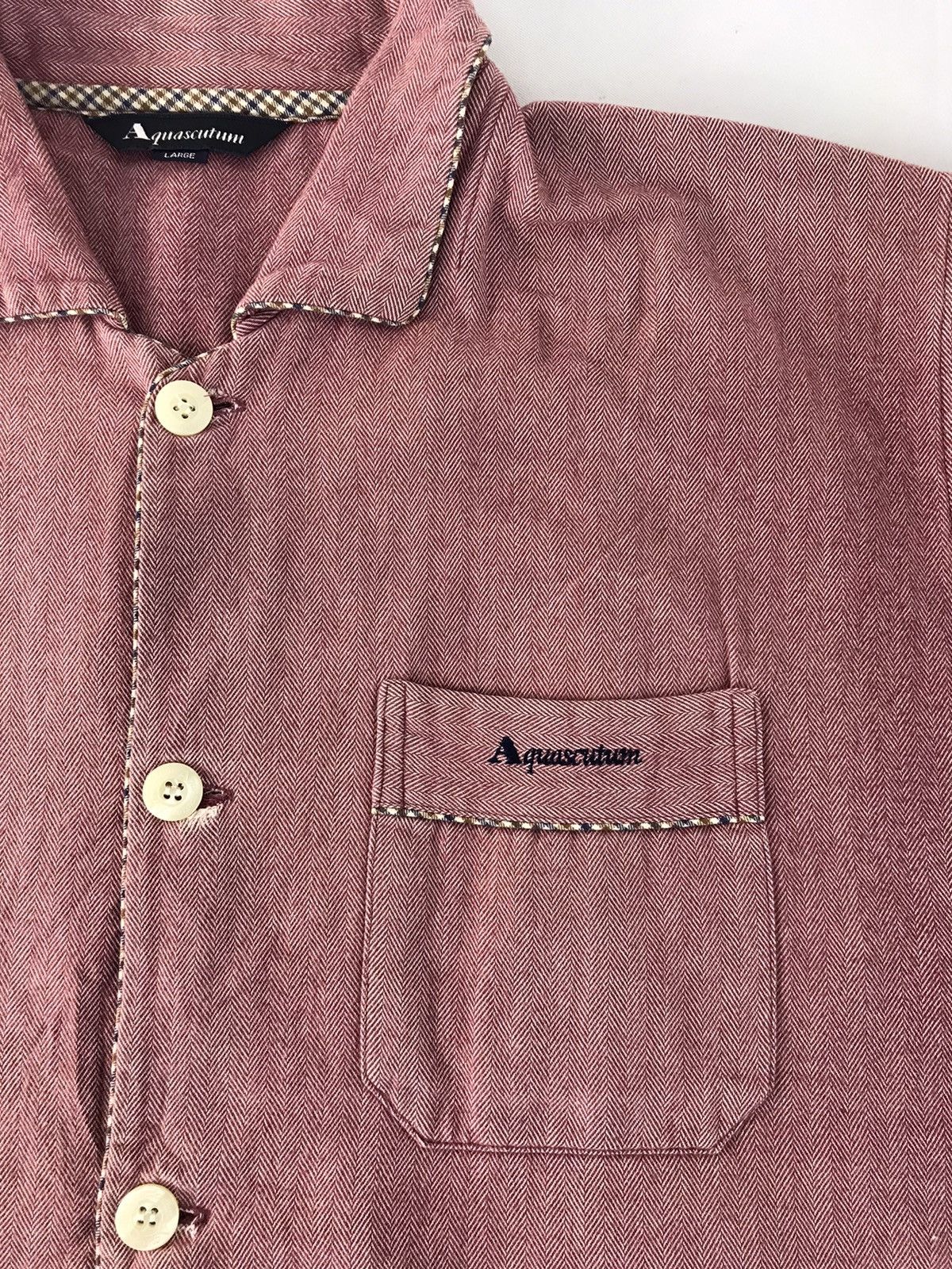 Aquascutum × Designer Aquascutum Made in Japan Denim Shirts Unisex Workers K1119j Size US L / EU 52-54 / 3 - 3 Thumbnail