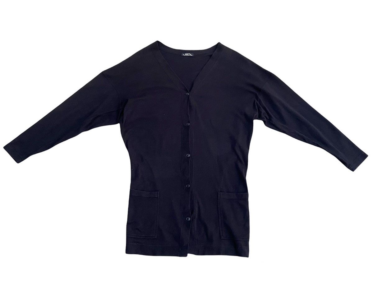 image of Archive 80’S Issey Miyake Permanente V Shape Cardigan in Black, Men's (Size Medium)