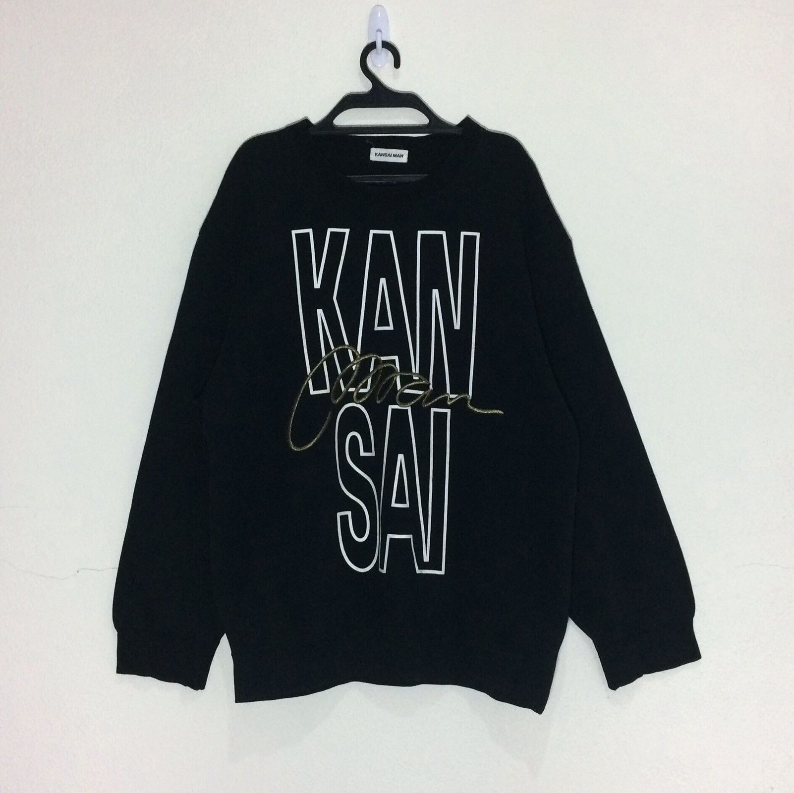 Japanese Brand Vintage Kansai Man Company Full Print Crewneck Black Size US M / EU 48-50 / 2 - 1 Thumbnail