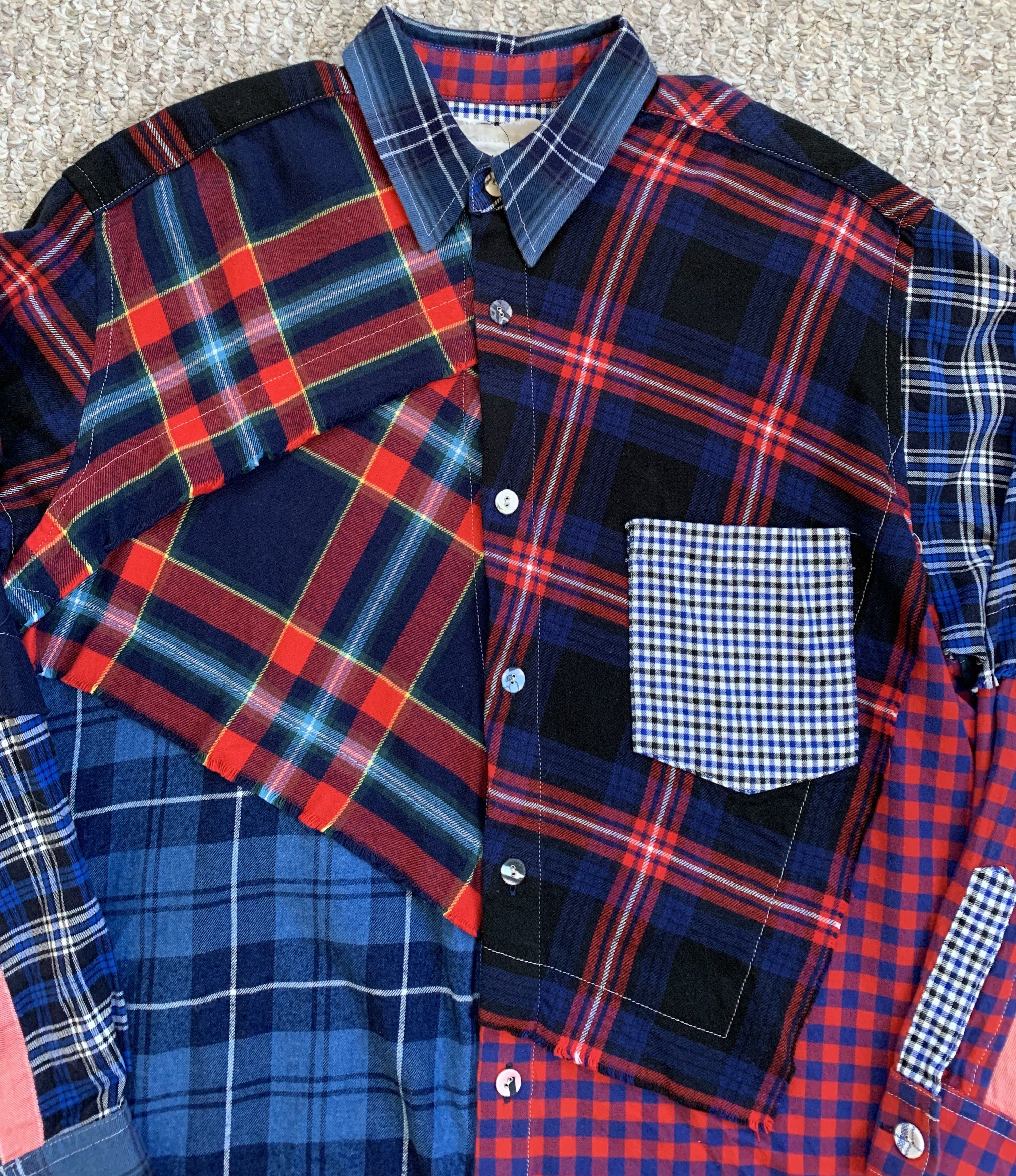 Nozomi Ishiguro Nozomi Ishiguro Oversized Patchwork Flannel Size US XL / EU 56 / 4 - 2 Thumbnail