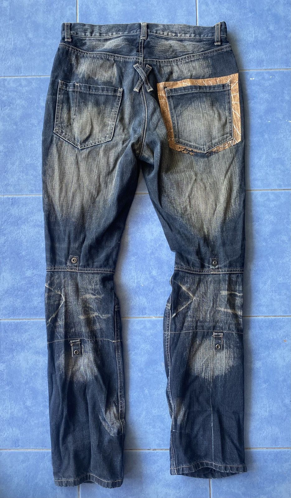 パンツ PPFM ルーズフィット 裾ダメージ ウォッシュ加工 カーゴパンツ