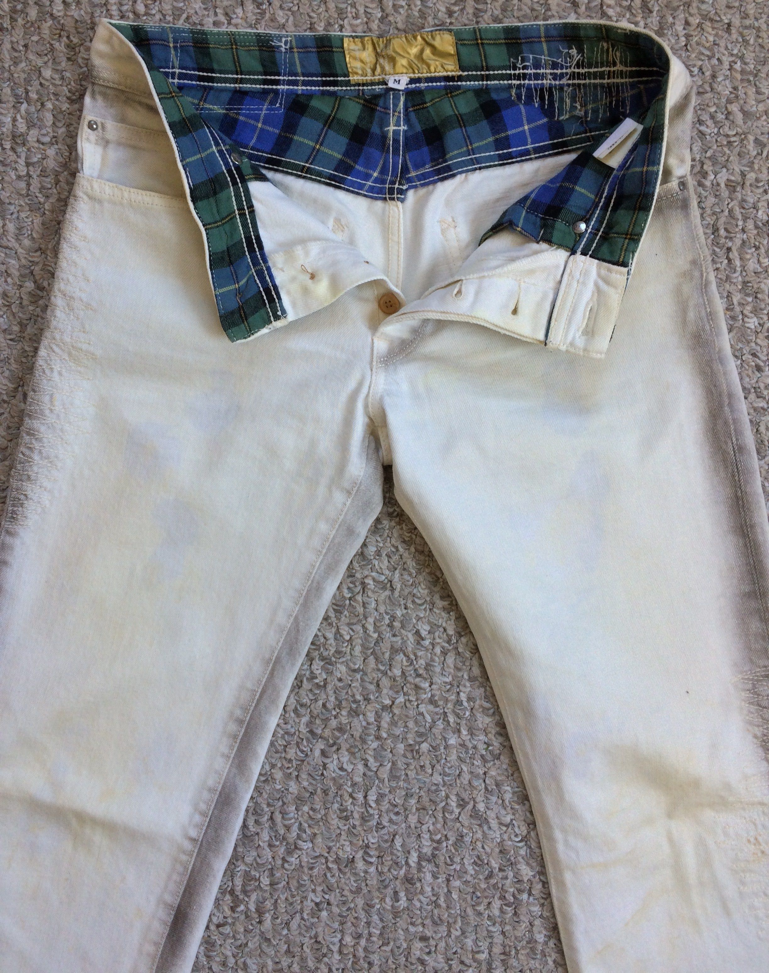 Nozomi Ishiguro Nozomi Ishiguro Distressed White Denim Size US 30 / EU 46 - 4 Thumbnail