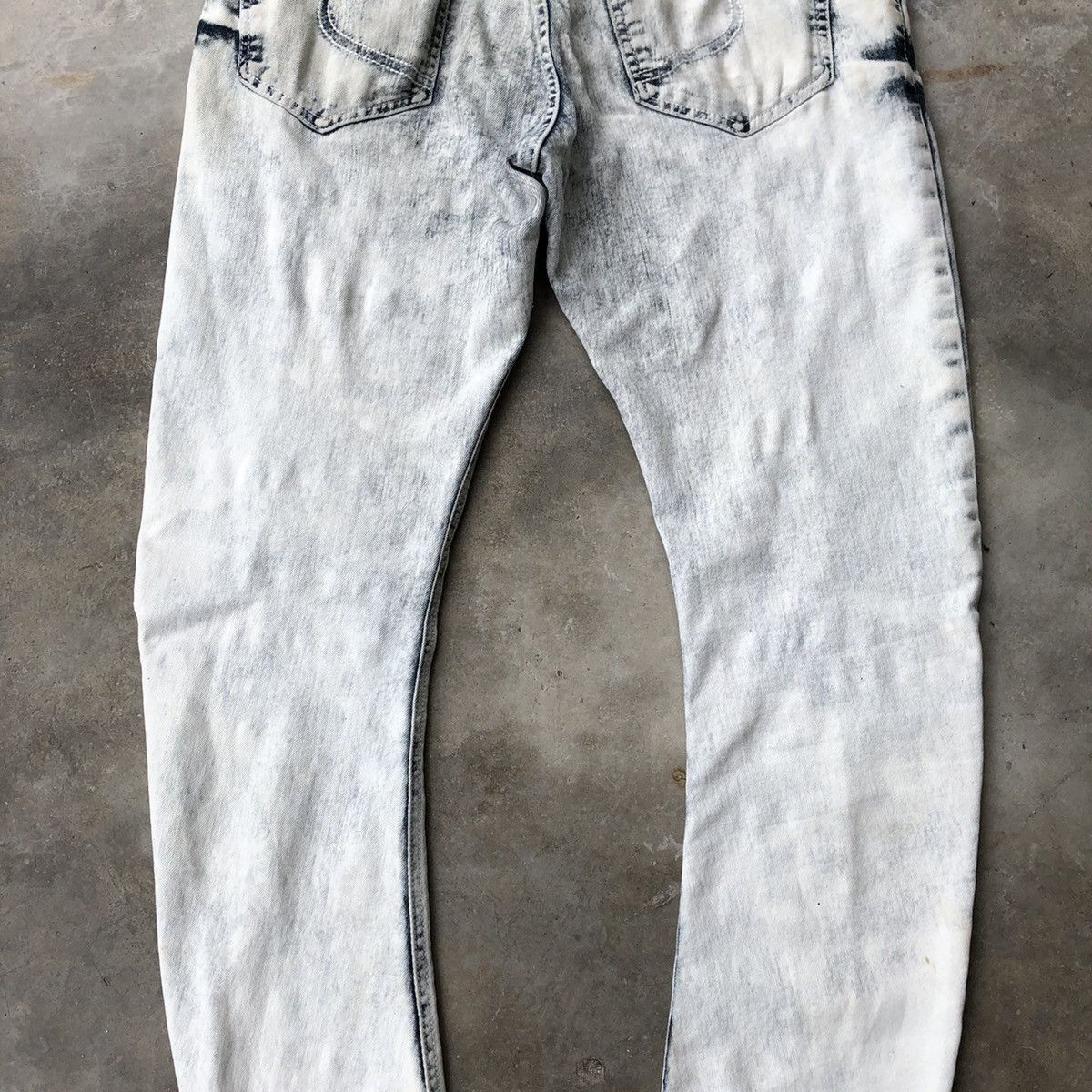 Japanese Brand × semanticdesign 🔥Sick🔥Semantic Design Splash Acid Wash Soft Curve Denim Size US 33 - 6 Thumbnail