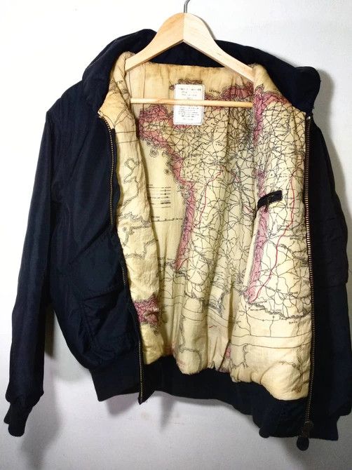 image of US Air Force x Vintage 80’S Military Tactical Cwu - 45P Flight Jacket in Black, Men's (Size Large)