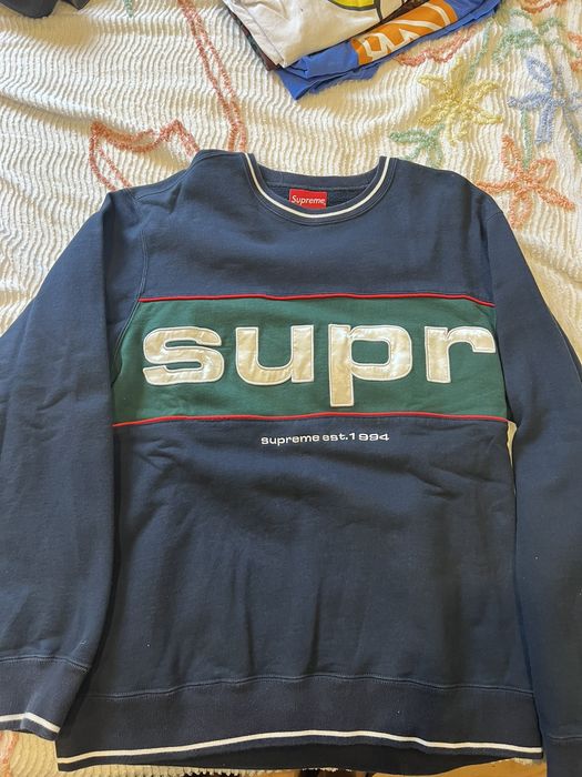 Supreme Supreme Piping Crewneck FW19 | Grailed