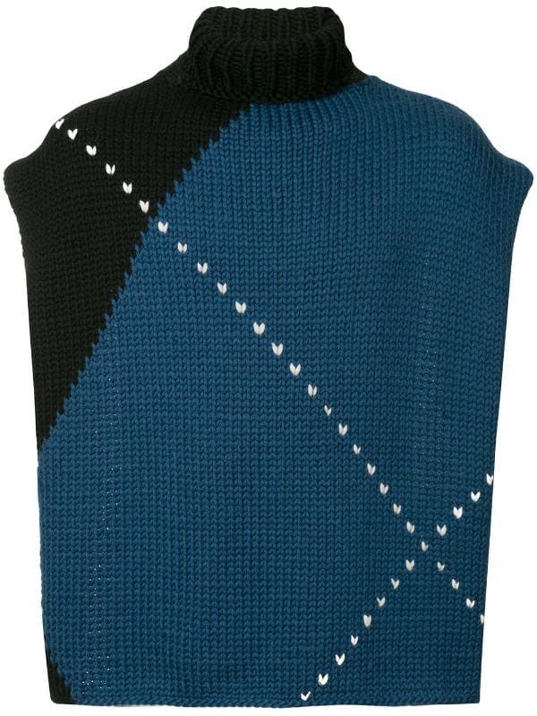 Raf Simons ***FINAL DROP***Scarf Style Back Turtle Neck Sweater Size ONE SIZE - 5 Thumbnail