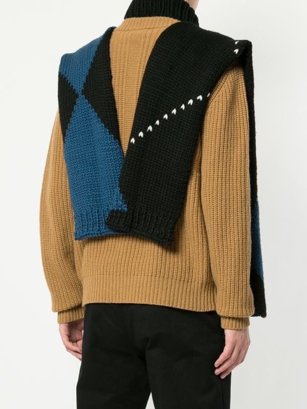 Raf Simons ***FINAL DROP***Scarf Style Back Turtle Neck Sweater Size ONE SIZE - 8 Thumbnail
