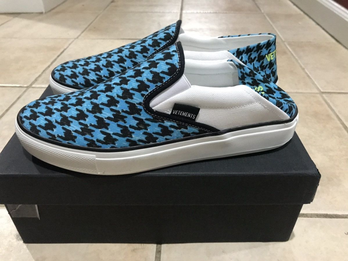 Vetements ***FINAL DROP***Houndstooth print slip on sneaker Size US 6 / EU 39 - 8 Thumbnail