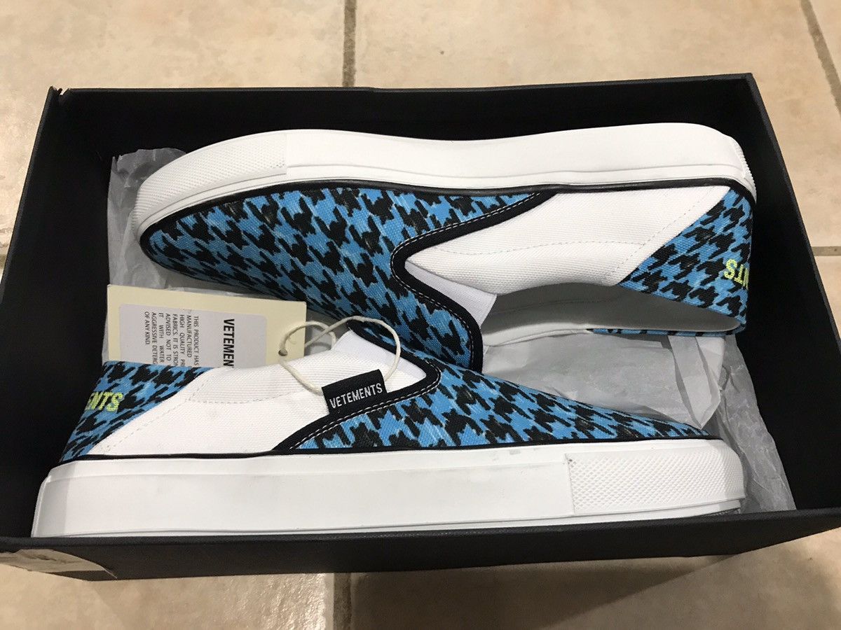 Vetements ***FINAL DROP***Houndstooth print slip on sneaker Size US 6 / EU 39 - 1 Thumbnail