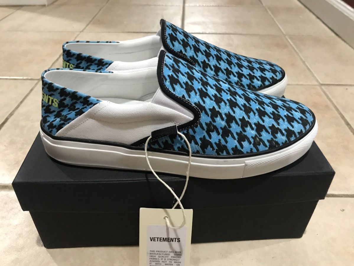 Vetements ***FINAL DROP***Houndstooth print slip on sneaker Size US 6 / EU 39 - 4 Thumbnail