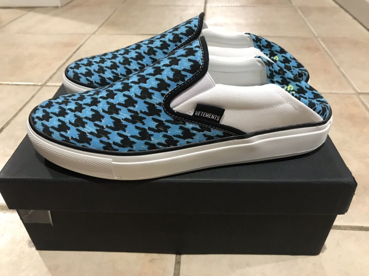 Vetements ***FINAL DROP***Houndstooth print slip on sneaker Size US 6 / EU 39 - 7 Thumbnail