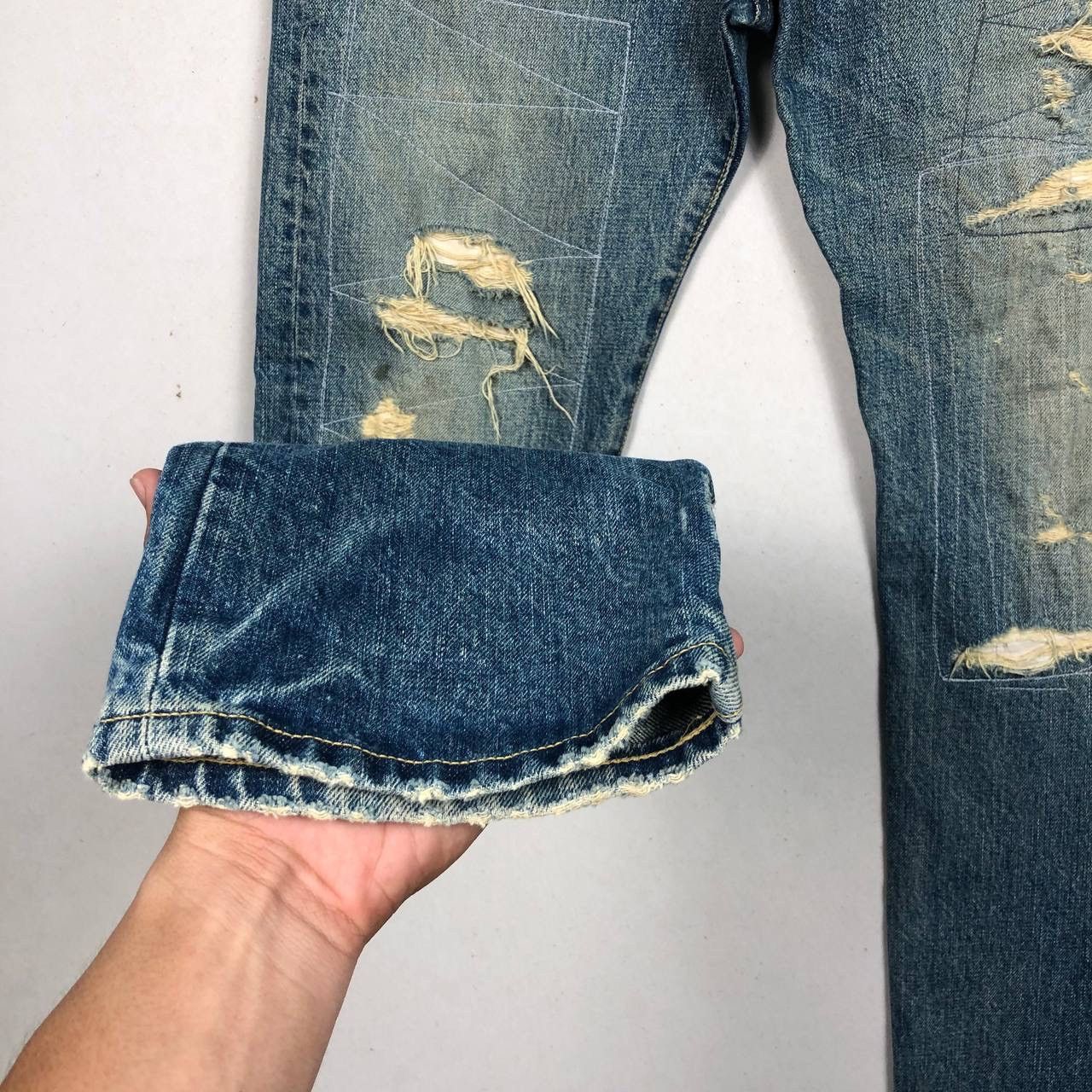 Neighborhood Luker by Neighborhood Distressed Denim Destroyed Jeans Size US 32 / EU 48 - 4 Thumbnail
