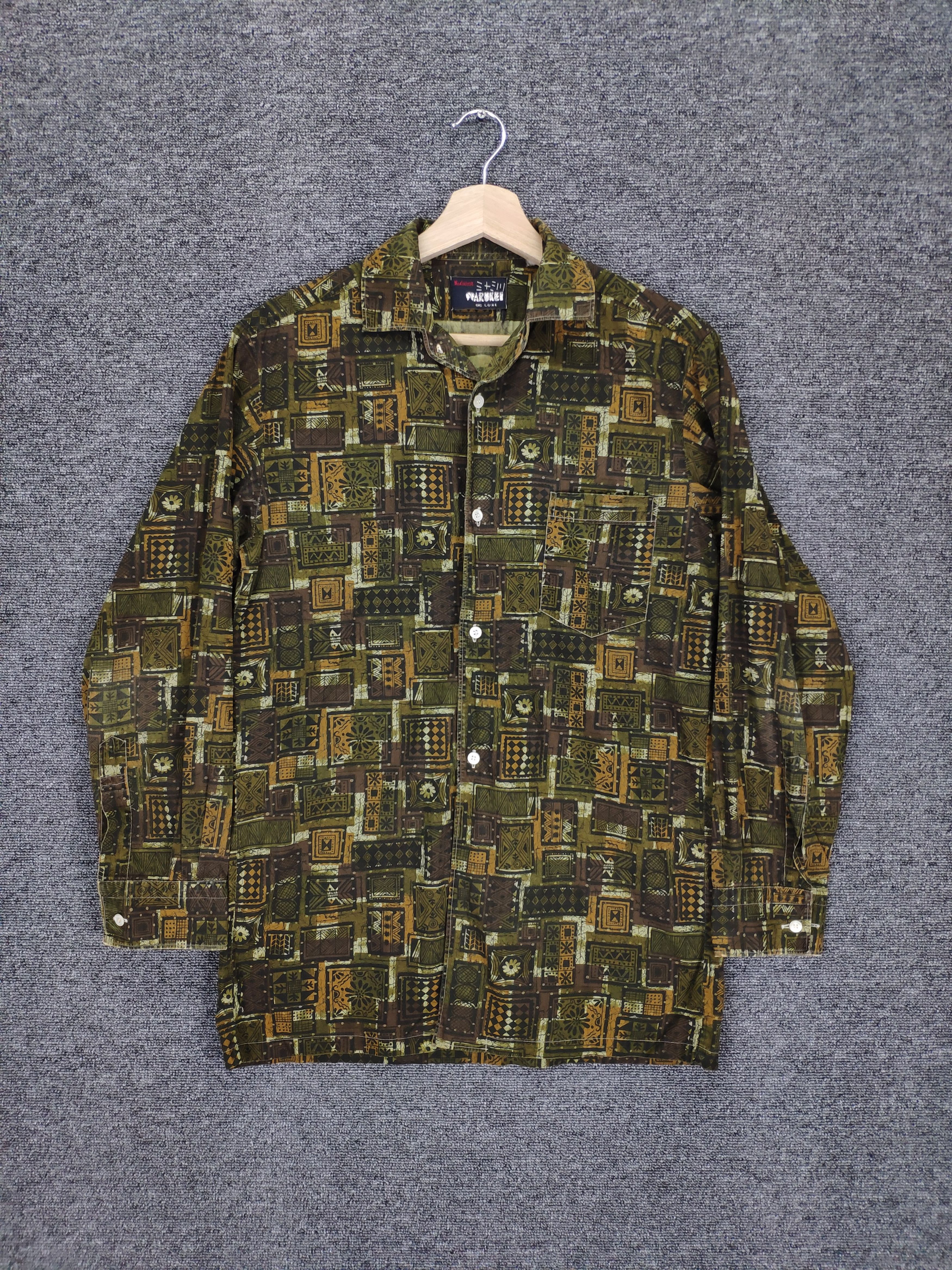 Designer × Japanese Brand Vintage 90s Shirt Button Up Abstract Art Size US M / EU 48-50 / 2 - 1 Thumbnail