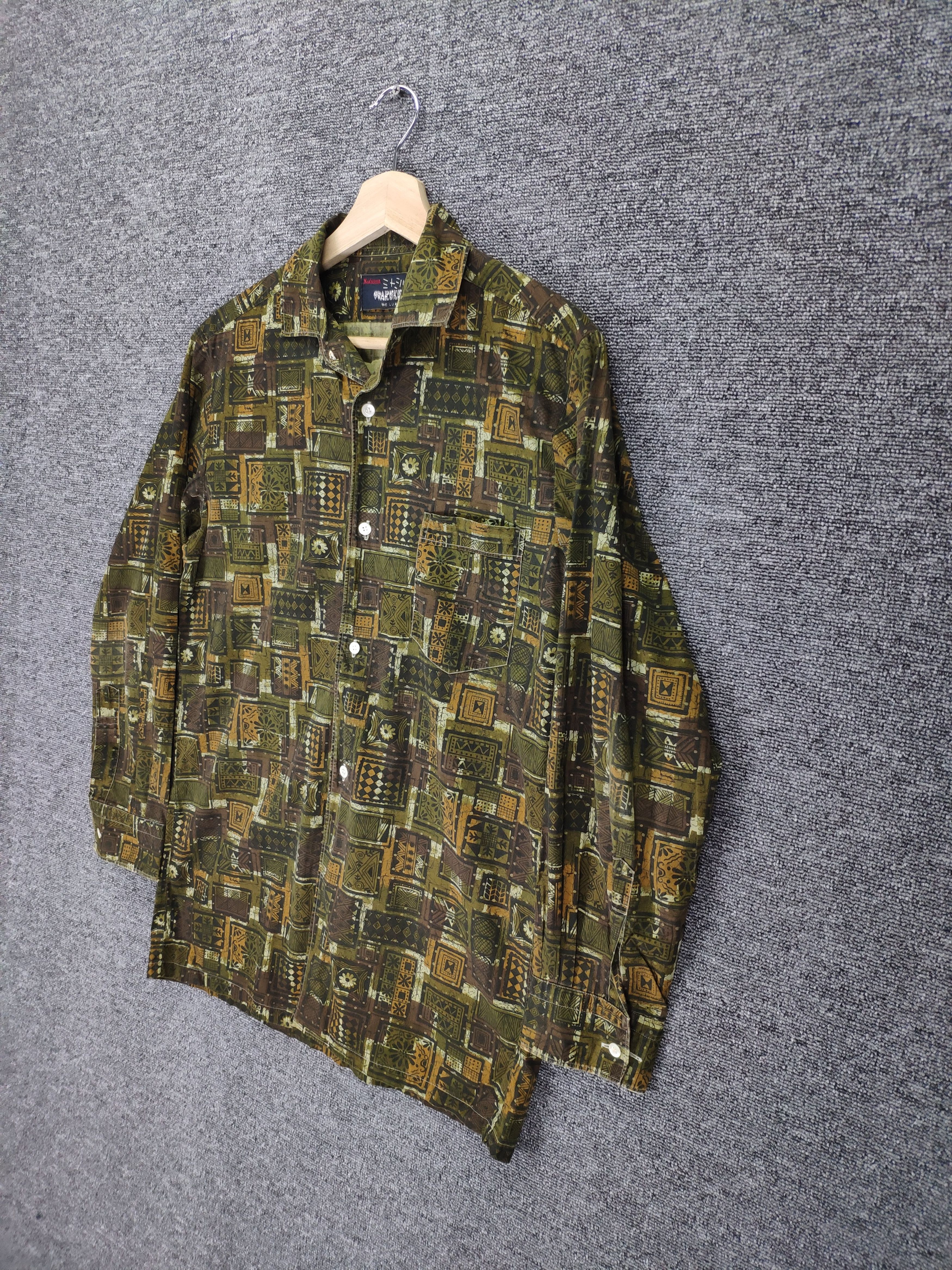 Designer × Japanese Brand Vintage 90s Shirt Button Up Abstract Art Size US M / EU 48-50 / 2 - 2 Thumbnail