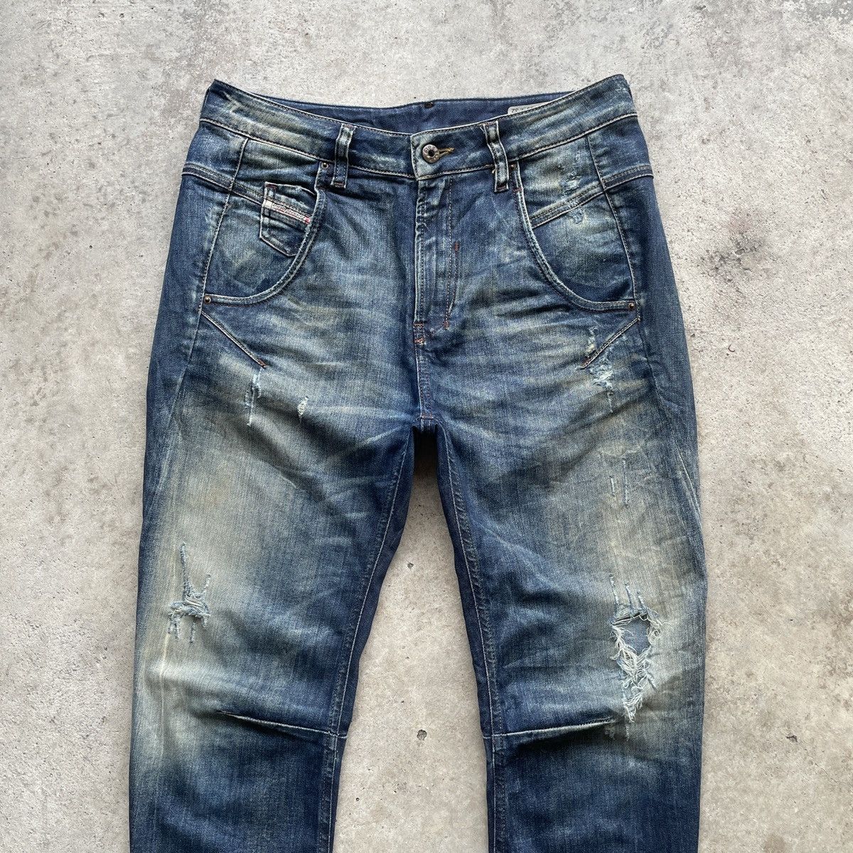Diesel Vintage Diesel Distressed Denim Jeans Pants W29x25 Size US 29 - 3 Thumbnail