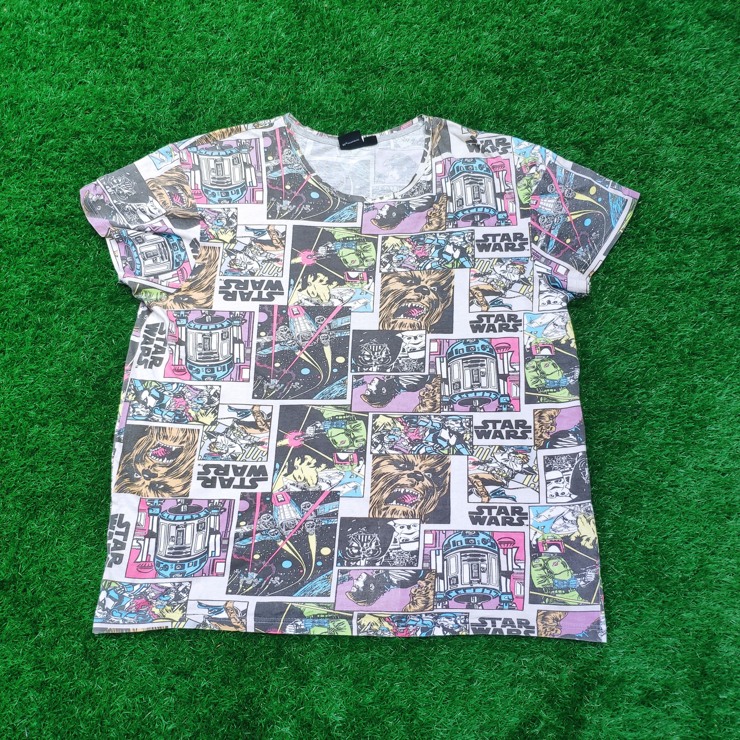 image of Steal Vintage Star Wars T Shirt Comic Fullprint, Women's (Size Large)