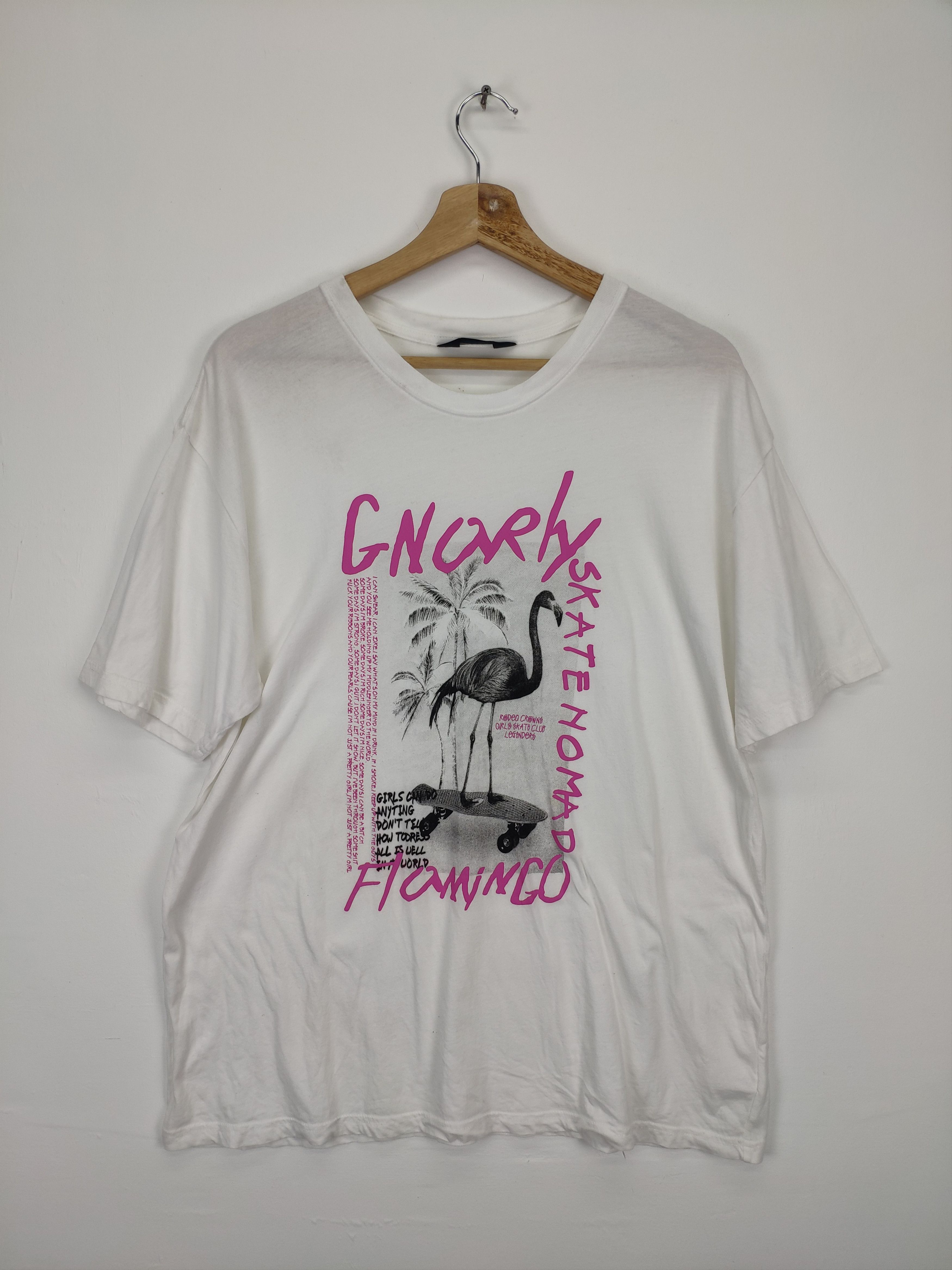 Vintage Steal 💥 Vintage Skate Nomad Flamingo Tee Size US M / EU 48-50 / 2 - 1 Thumbnail