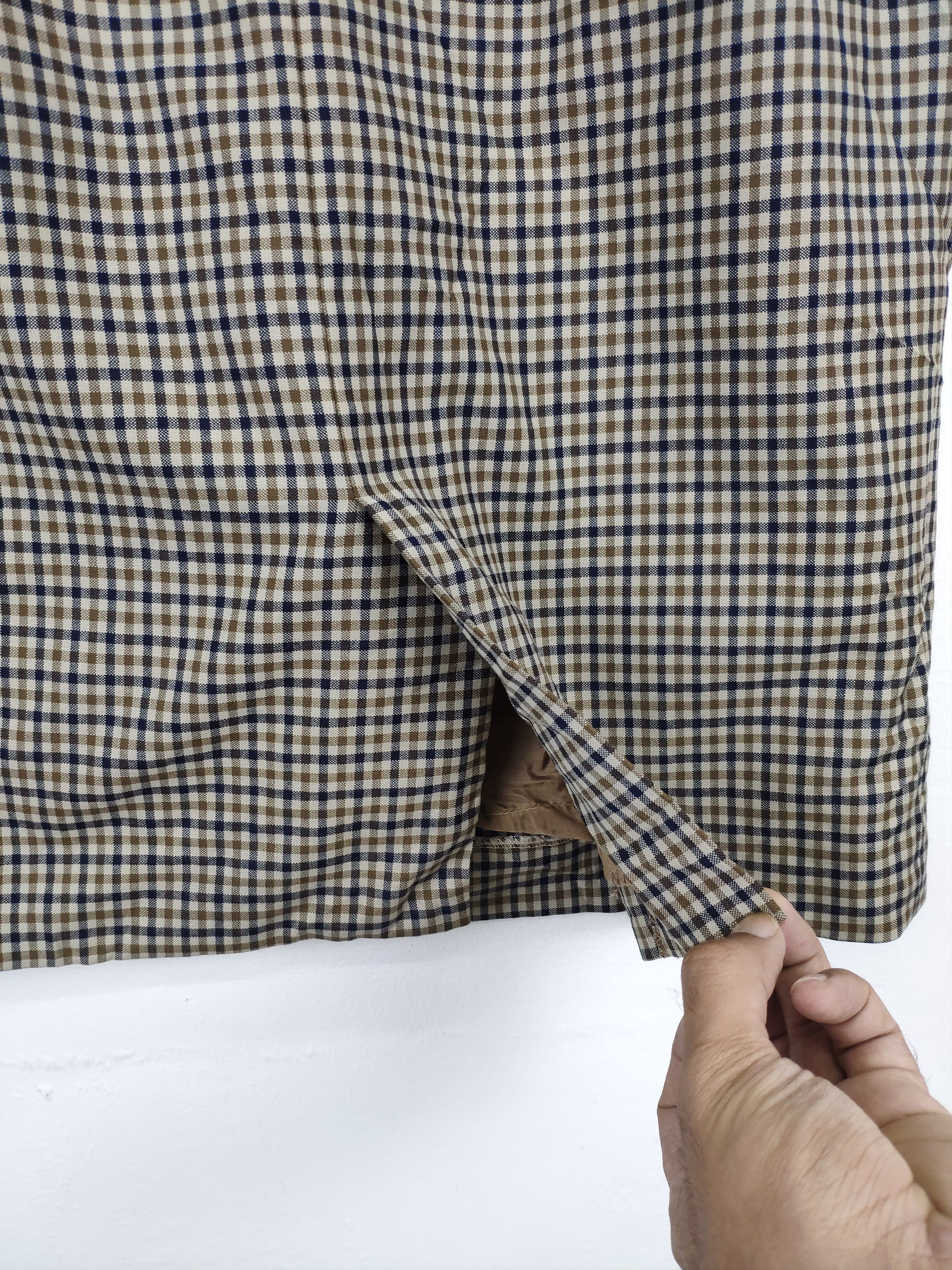 Aquascutum × Japanese Brand Vintage Aquascutum Wool Midi Skirt Checkered Size 24" / US 00 / IT 34 - 8 Thumbnail