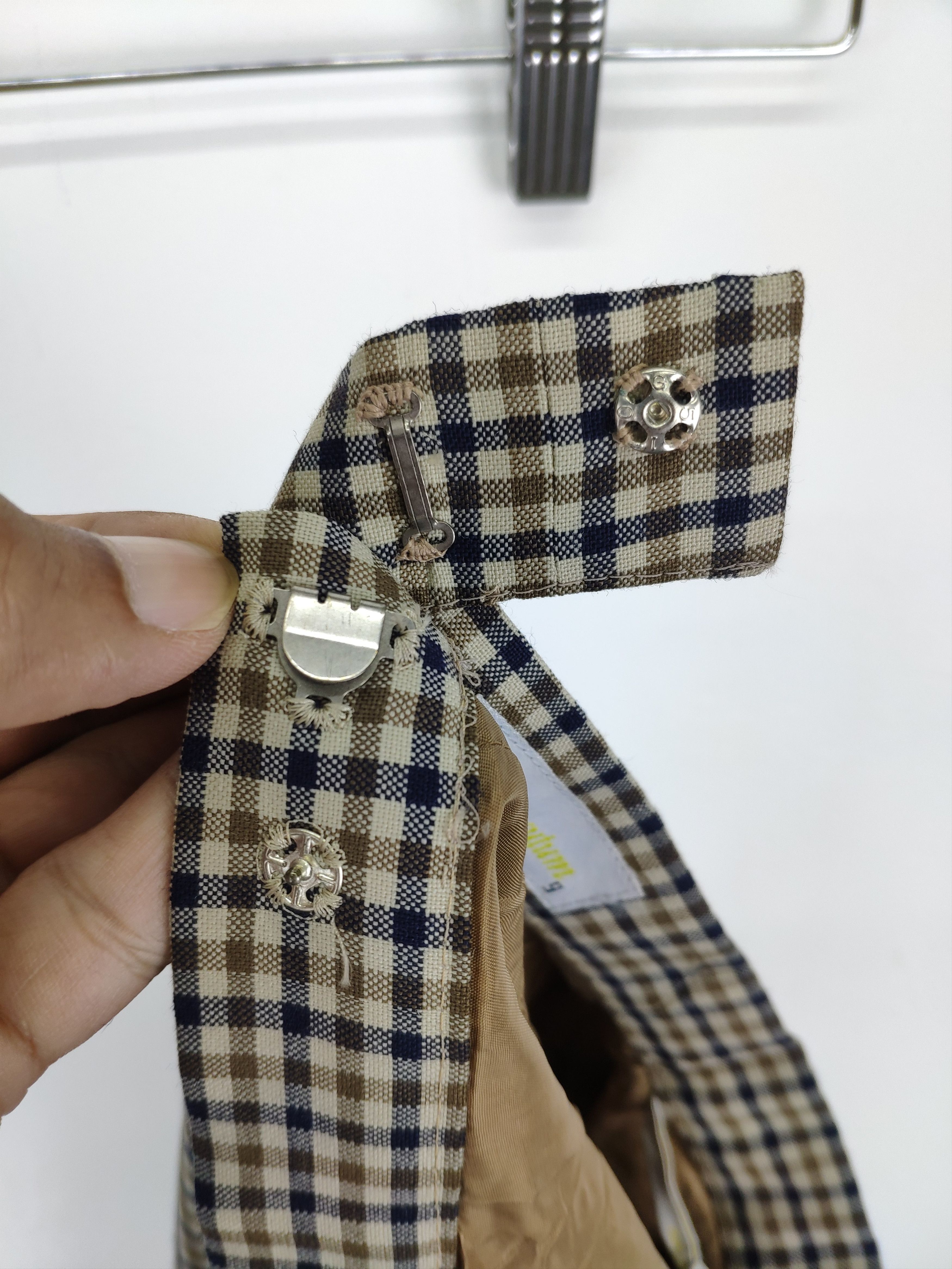 Aquascutum × Japanese Brand Vintage Aquascutum Wool Midi Skirt Checkered Size 24" / US 00 / IT 34 - 9 Thumbnail