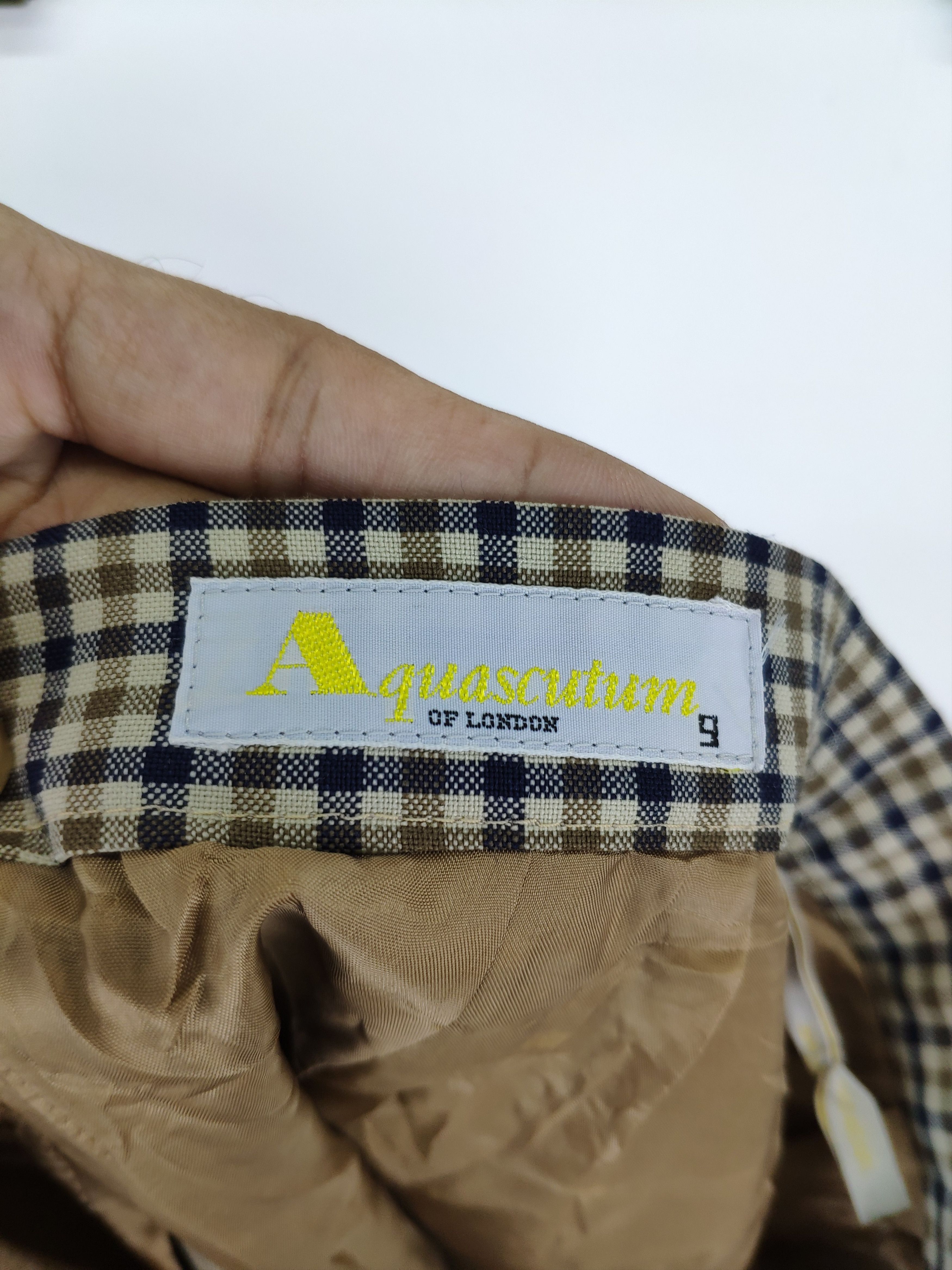 Aquascutum × Japanese Brand Vintage Aquascutum Wool Midi Skirt Checkered Size 24" / US 00 / IT 34 - 10 Thumbnail