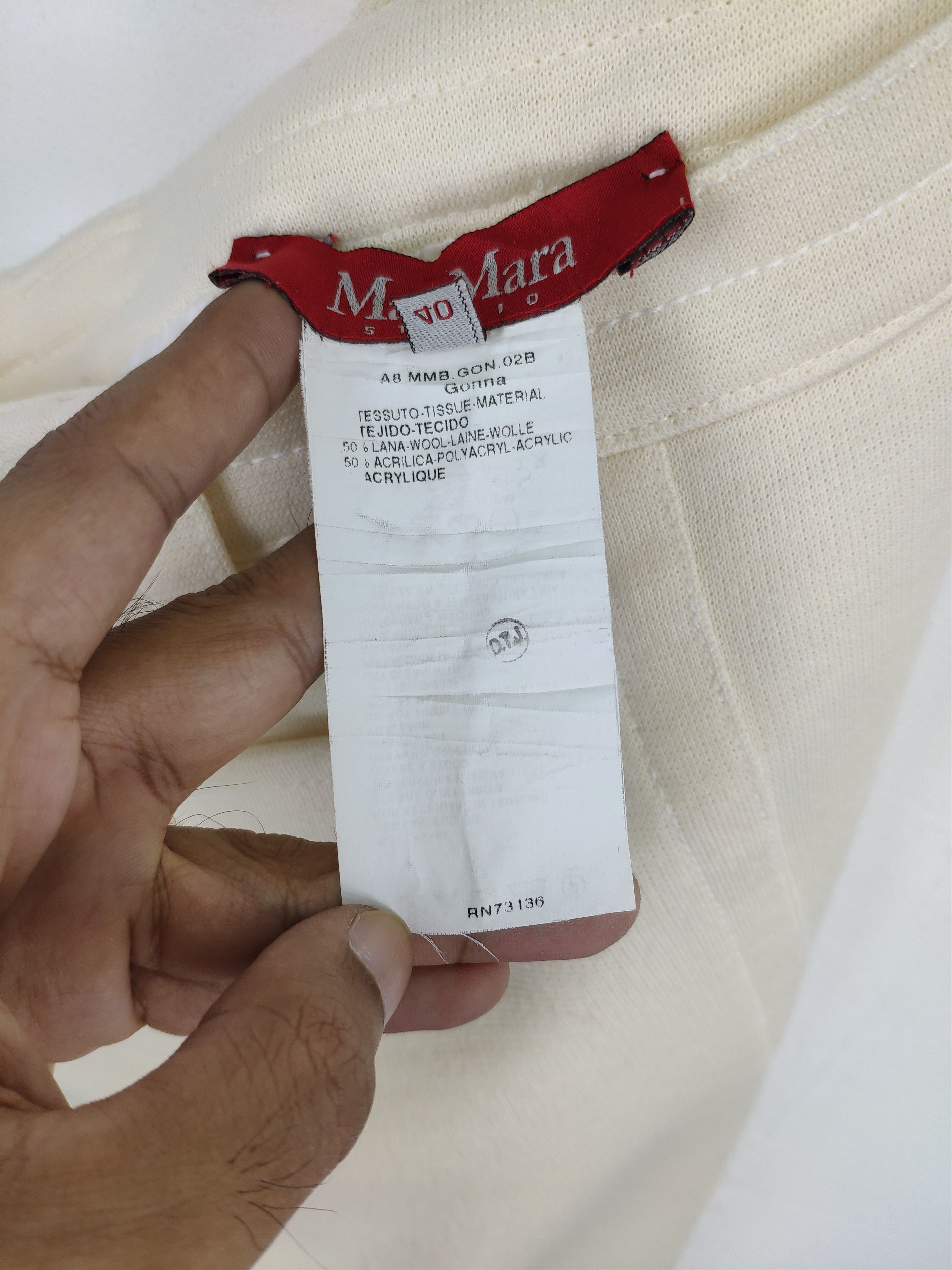 Designer × Max Mara Vintage Max Mara Mini Skirt Wool Size 26" / US 2 / IT 38 - 4 Thumbnail