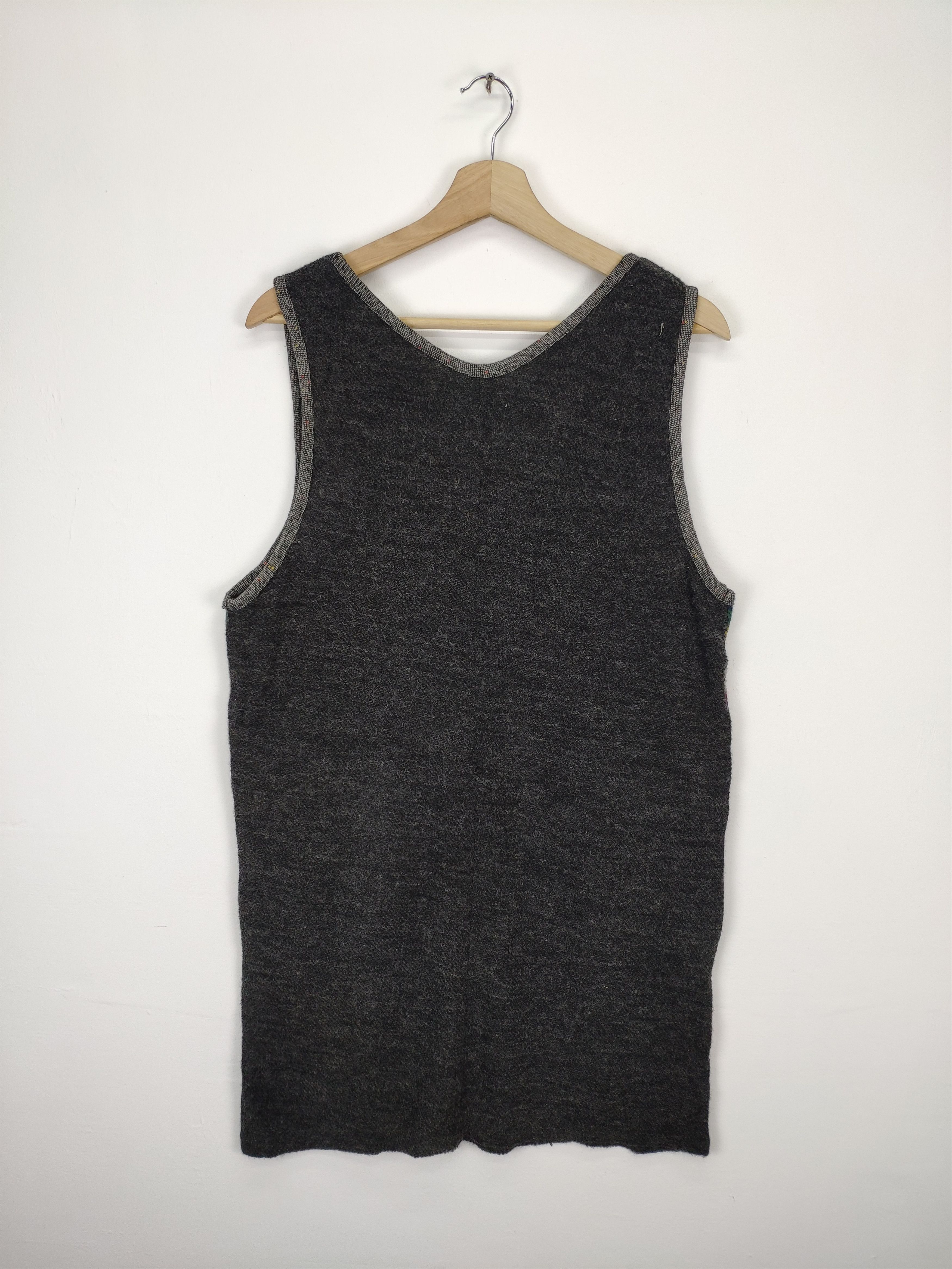 Japanese Brand Steal 💥 Vintage Japanese Wool Sleeveless Dress Size M / US 6-8 / IT 42-44 - 12 Thumbnail