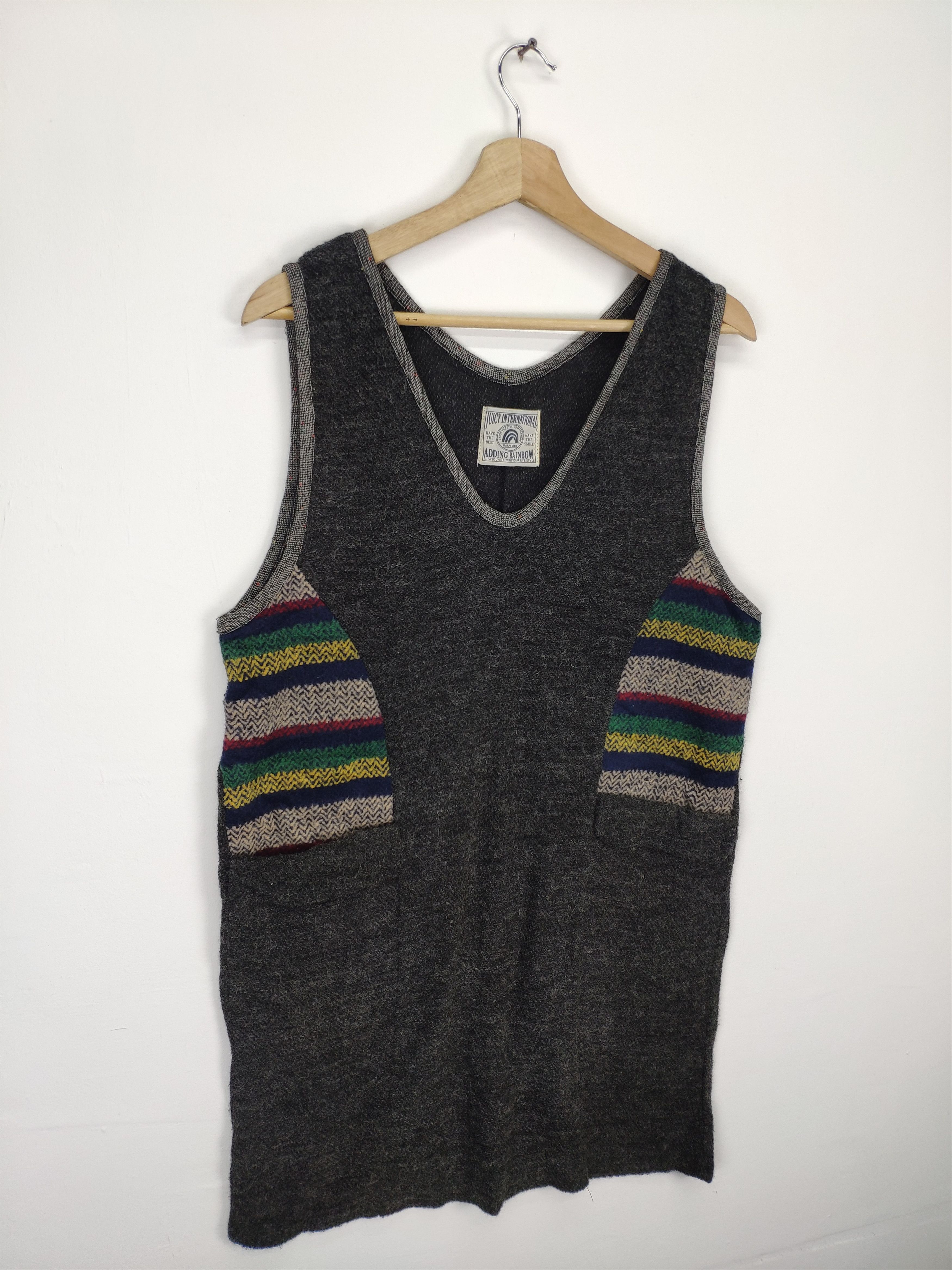 Japanese Brand Steal 💥 Vintage Japanese Wool Sleeveless Dress Size M / US 6-8 / IT 42-44 - 3 Thumbnail