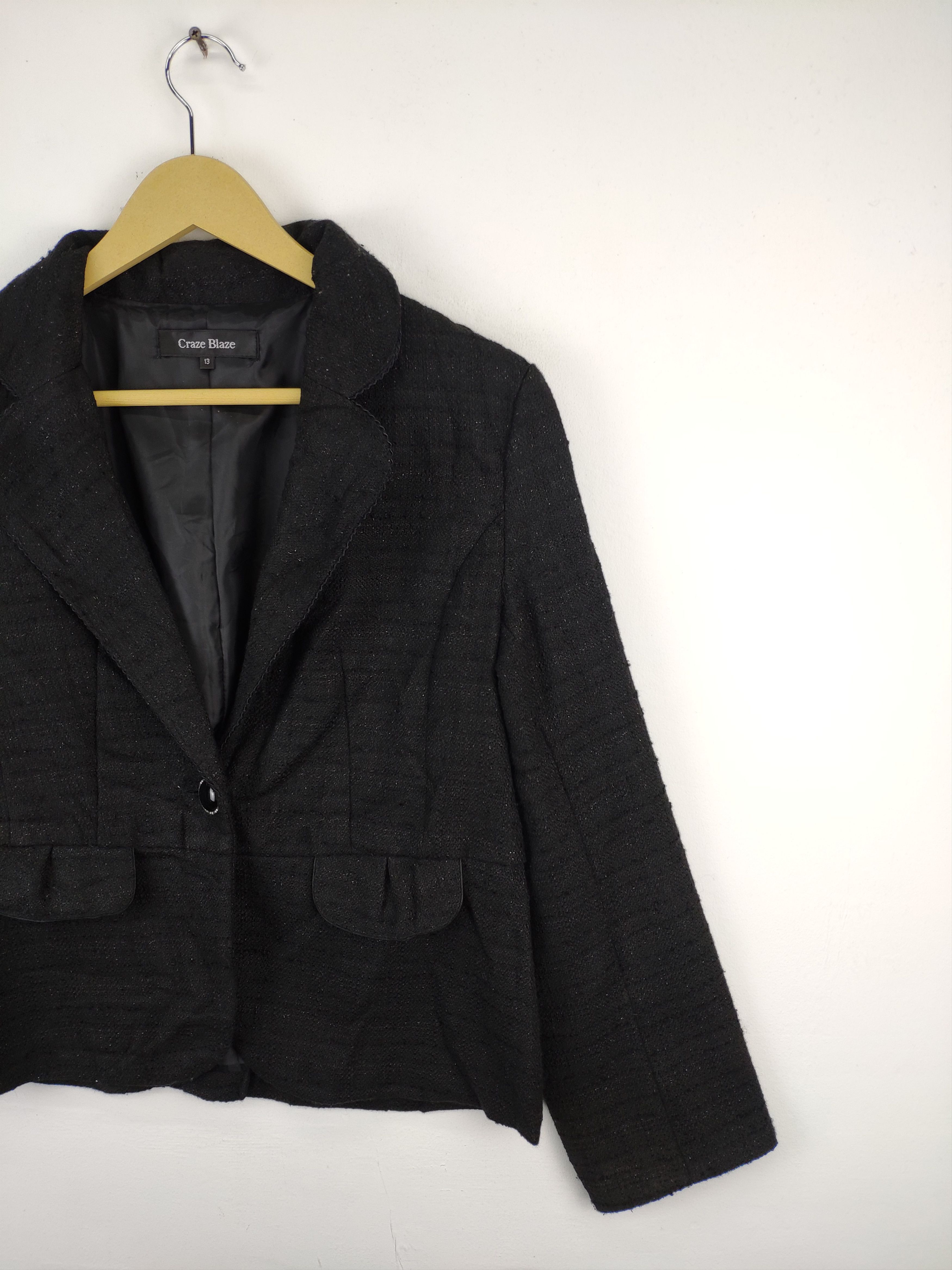 Japanese Brand Vintage Craze Blaze Cropped Tweed Cardigan Chanel Style Size S / US 4 / IT 40 - 5 Thumbnail