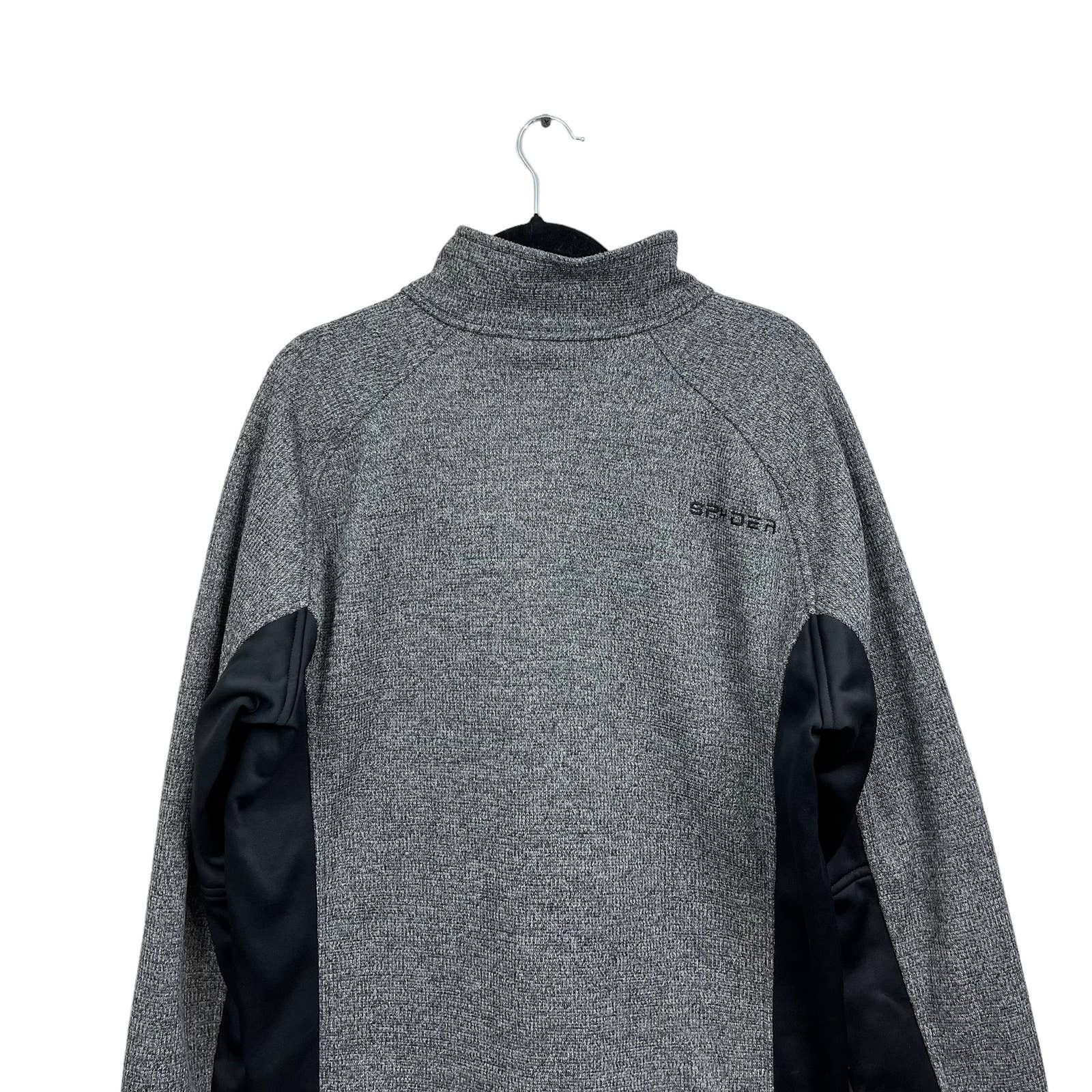 Spyder Spyder Sweater Knit Pullover Fleece Lined Quarter Zip Gray B Size US XL / EU 56 / 4 - 5 Thumbnail