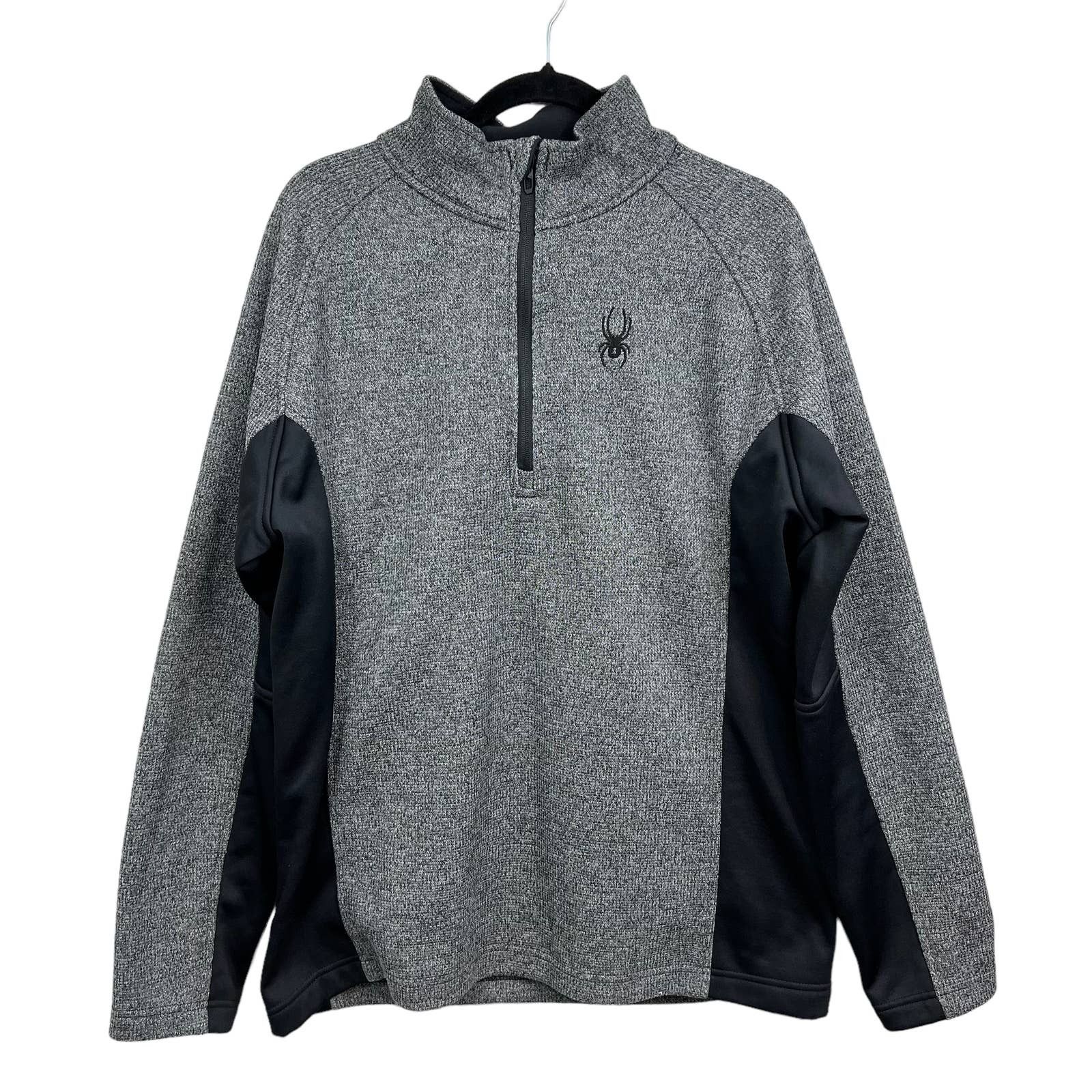 Spyder Spyder Sweater Knit Pullover Fleece Lined Quarter Zip Gray B Size US XL / EU 56 / 4 - 1 Thumbnail