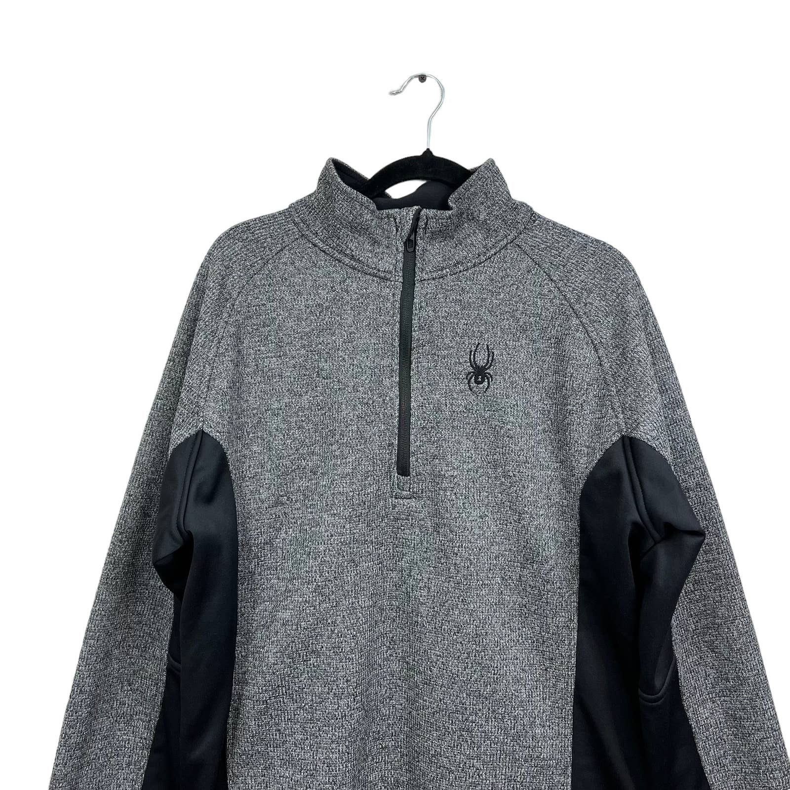 Spyder Spyder Sweater Knit Pullover Fleece Lined Quarter Zip Gray B Size US XL / EU 56 / 4 - 2 Thumbnail