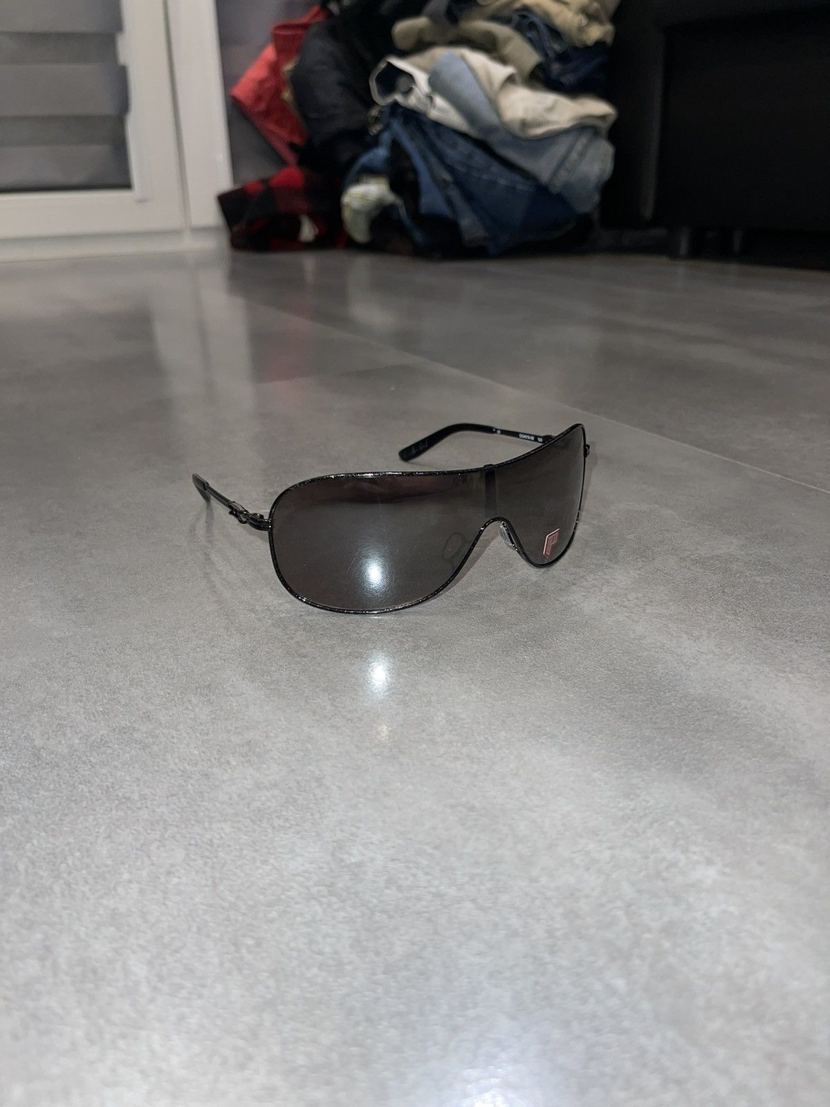 Oakley Oakley OO4078-08 "Coffected" Silver Black Shield Sunglasses Size ONE SIZE - 3 Thumbnail