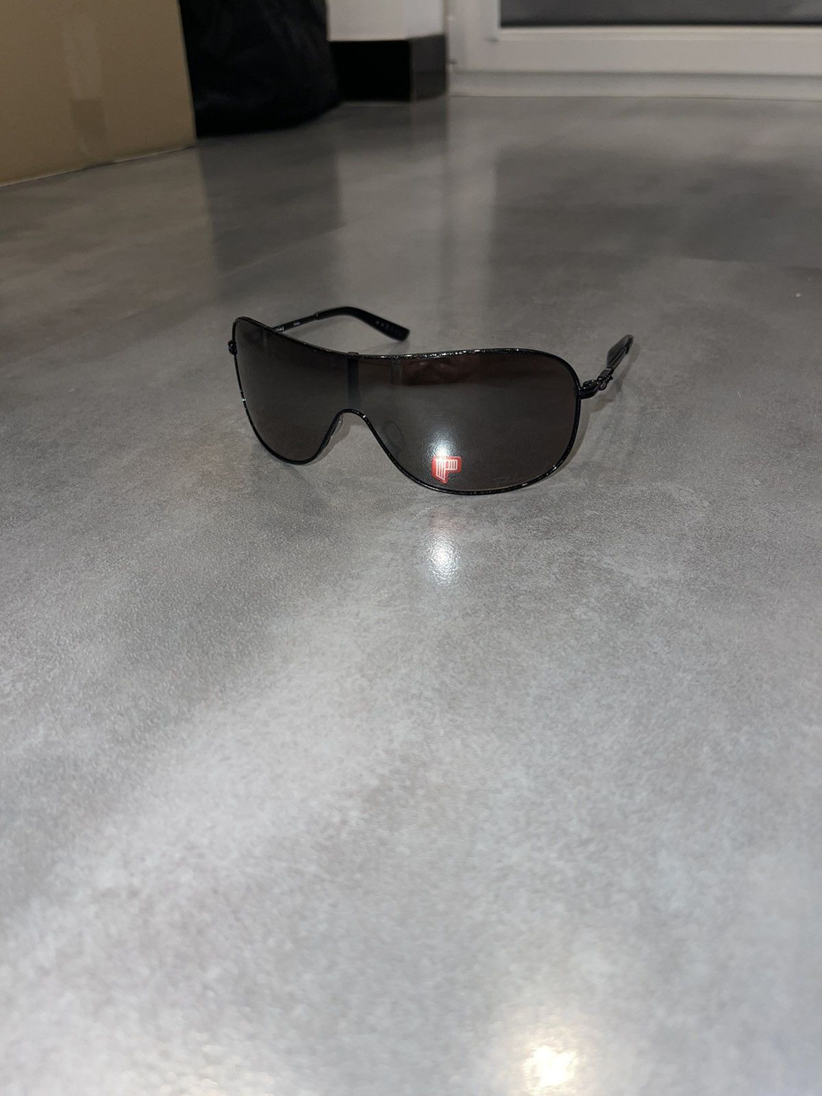 Oakley Oakley OO4078-08 "Coffected" Silver Black Shield Sunglasses Size ONE SIZE - 1 Thumbnail
