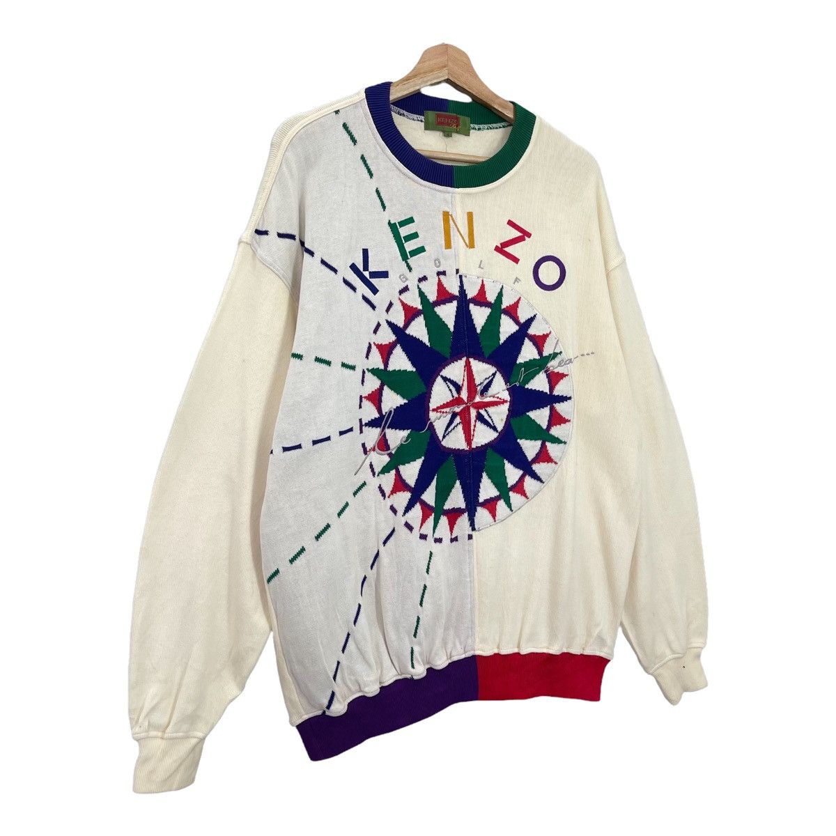 Kenzo Vintage 90s Kenzo Golf Muticolour Logo Crewneck Sweatshirt Size US L / EU 52-54 / 3 - 2 Thumbnail