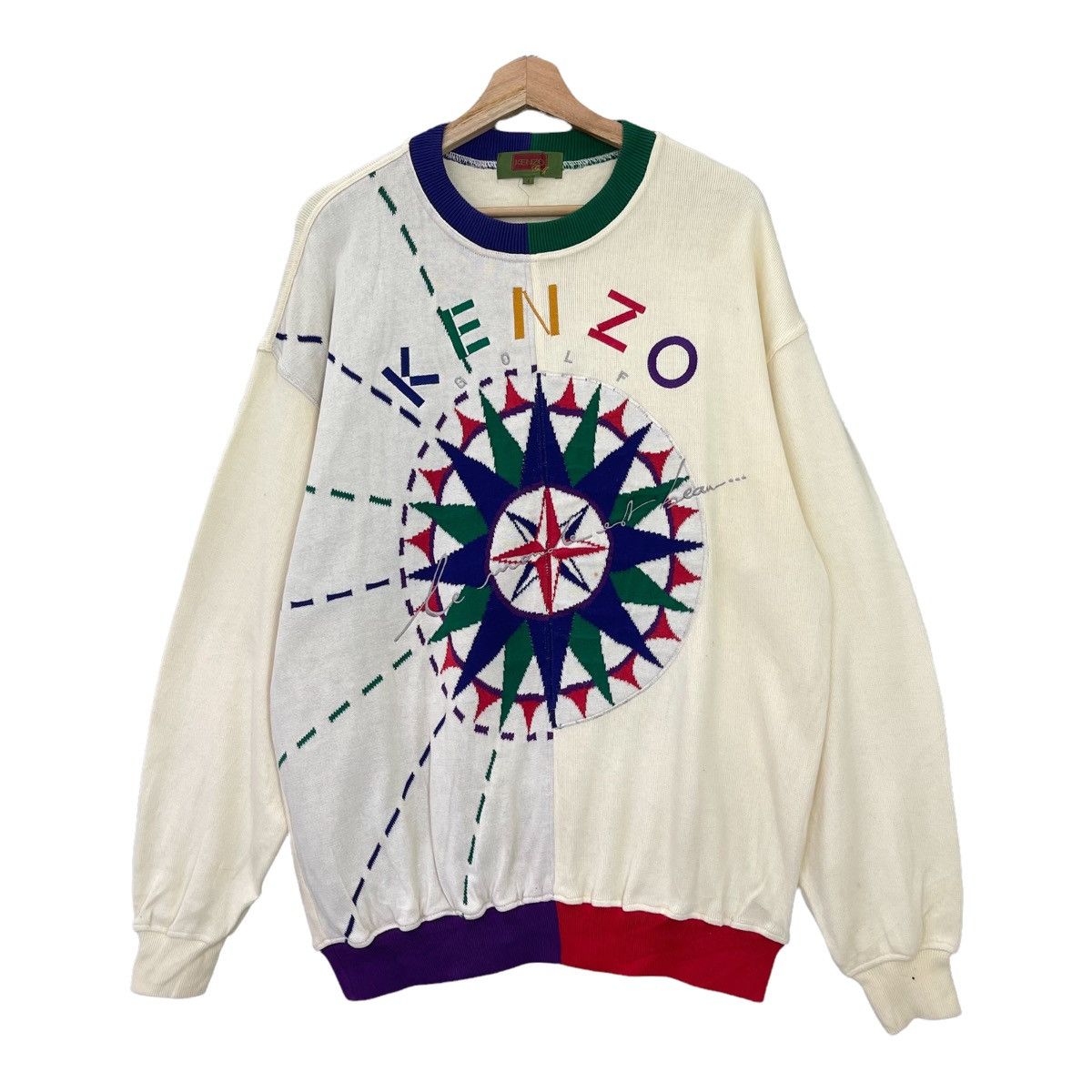 Kenzo Vintage 90s Kenzo Golf Muticolour Logo Crewneck Sweatshirt Size US L / EU 52-54 / 3 - 3 Thumbnail