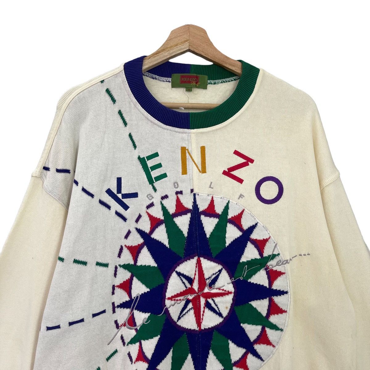 Kenzo Vintage 90s Kenzo Golf Muticolour Logo Crewneck Sweatshirt Size US L / EU 52-54 / 3 - 4 Thumbnail