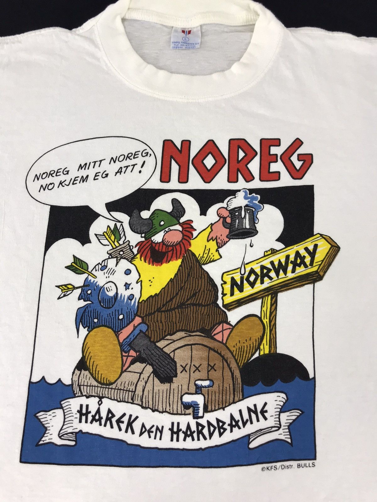 Vintage Vintage 90s Noreg Norway Harek Den Hardbalne Box Viking Size US M / EU 48-50 / 2 - 3 Thumbnail