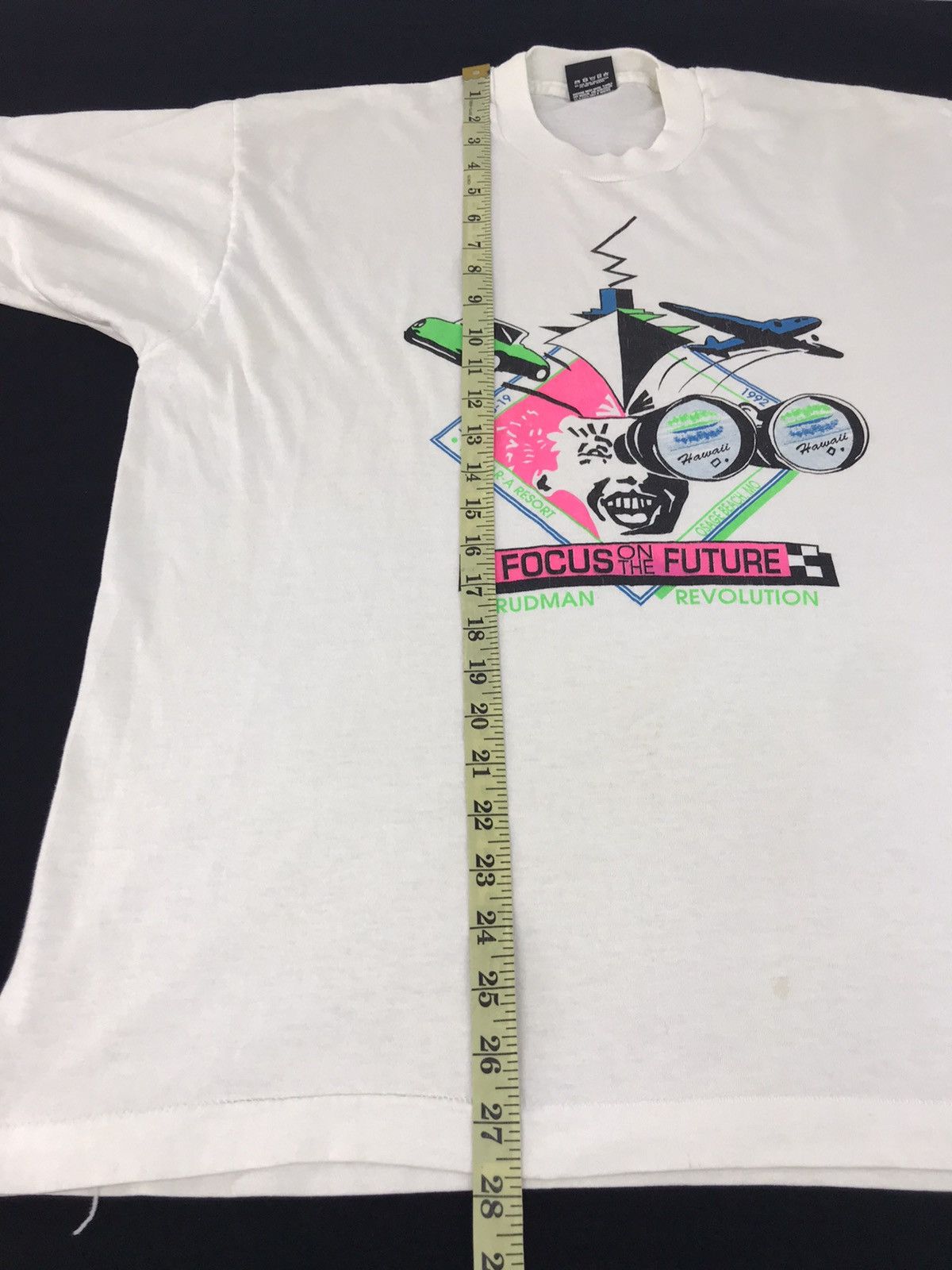 Vintage 90s Focus On The Future Rudman Revolution Hawaii Tee Size US XL / EU 56 / 4 - 7 Thumbnail