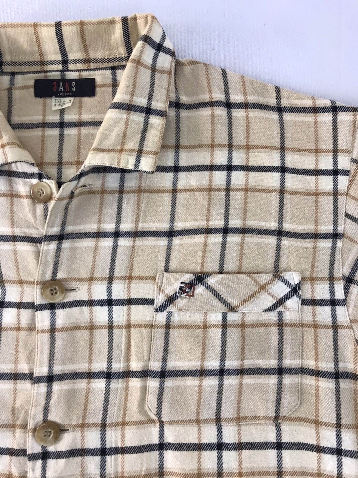 DAKS Daks London Button Up Shirt Checked Design Baggy K1121j Size US M / EU 48-50 / 2 - 4 Thumbnail