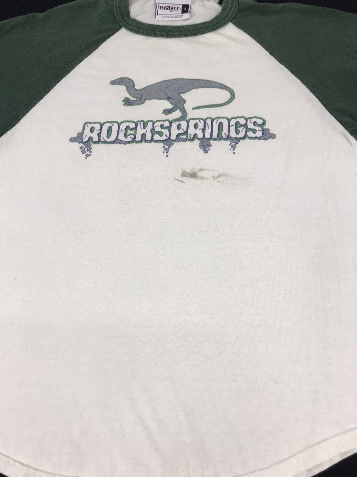 Japanese Brand × Vintage Vintage Badger Sport Rockspring Dinosaur Logo Raglan Tee Size US S / EU 44-46 / 1 - 9 Thumbnail